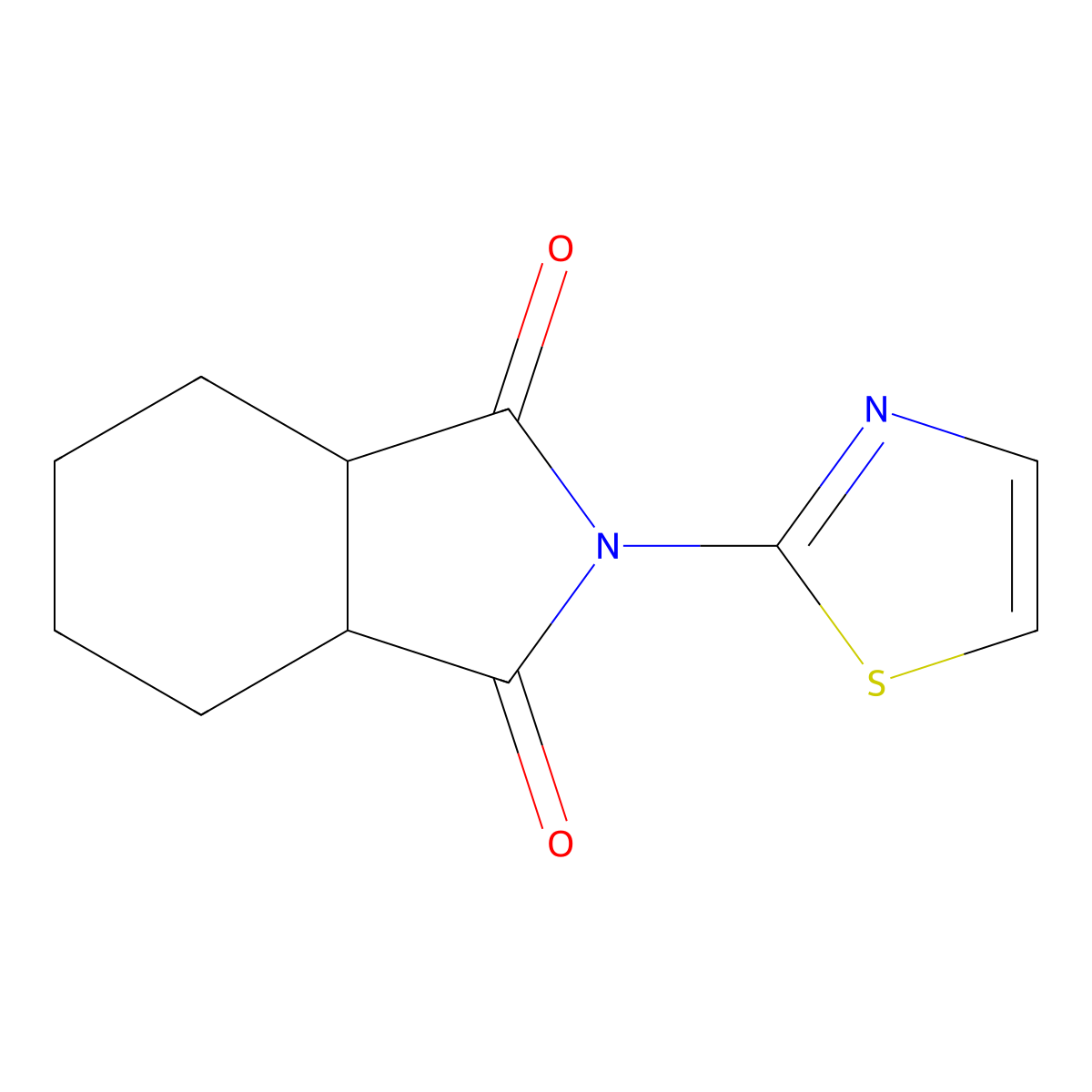 2-Thiazol-2-yl-hexahydro-isoindole-1,3-dione molecular structure, CAS 16132-02-8