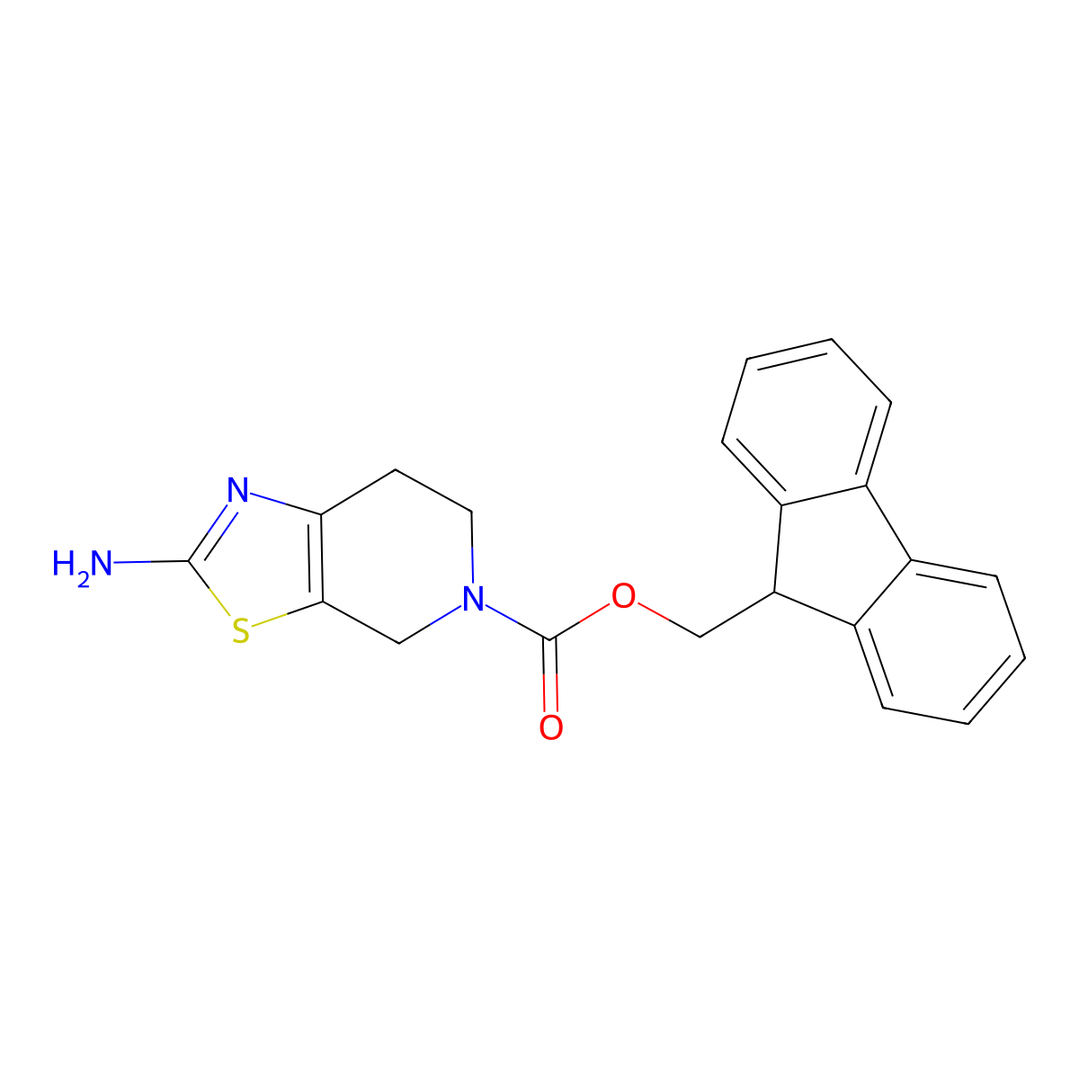 (9H-Fluoren-9-YL)methyl 2-amino-6,7-dihydrothiazolo[5,4-C]pyridine-5(4H)-carboxylate molecular structure, CAS 1613230-69-5