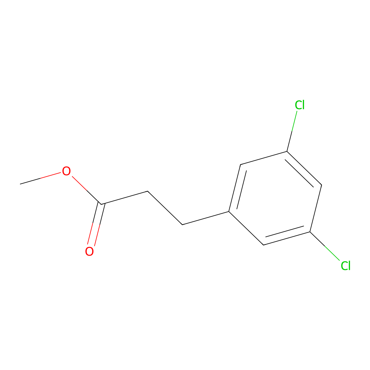 Methyl 3,5-dichlorobenzenepropanoate molecular structure, CAS 1613245-78-5