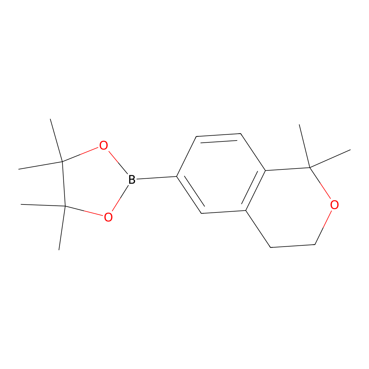 2-(1,1-dimethyl-3,4-dihydro-1H-2-benzopyran-6-yl)-4,4,5,5-tetramethyl-1,3,2-dioxaborolane molecular structure, CAS 1613259-76-9