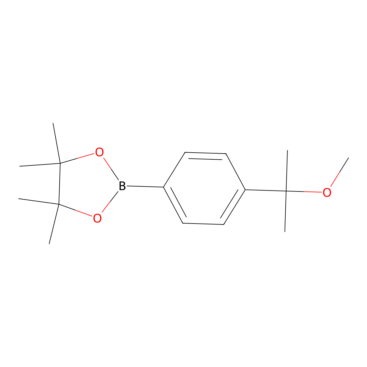 2-[4-(2-Methoxypropan-2-yl)phenyl]-4,4,5,5-tetramethyl-1,3,2-dioxaborolane molecular structure, CAS 1613259-90-7