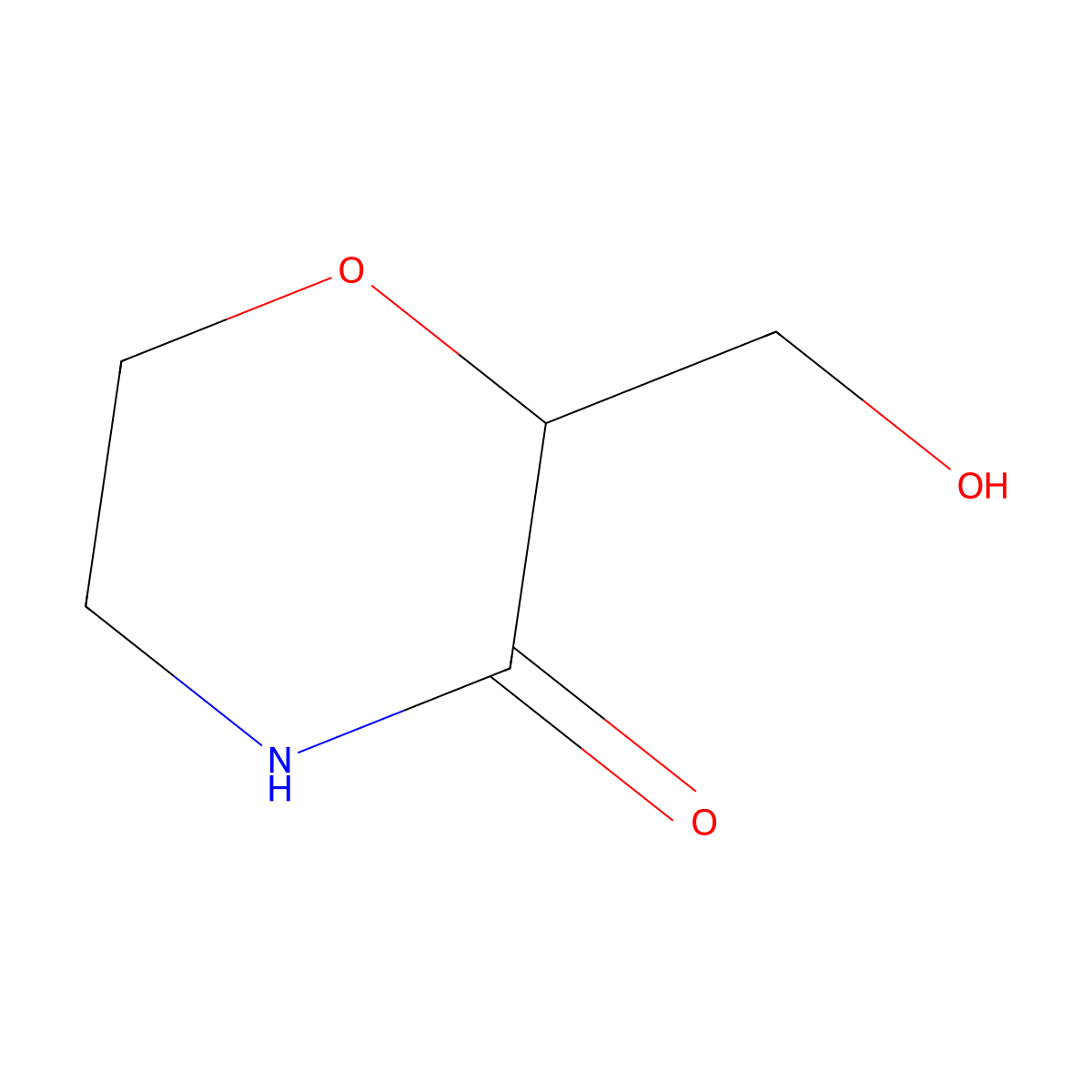 2-(Hydroxymethyl)morpholin-3-one molecular structure, CAS 1613260-41-5