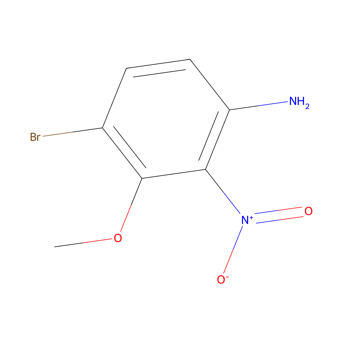 4-Bromo-3-methoxy-2-nitroaniline molecular structure, CAS 1613265-20-5