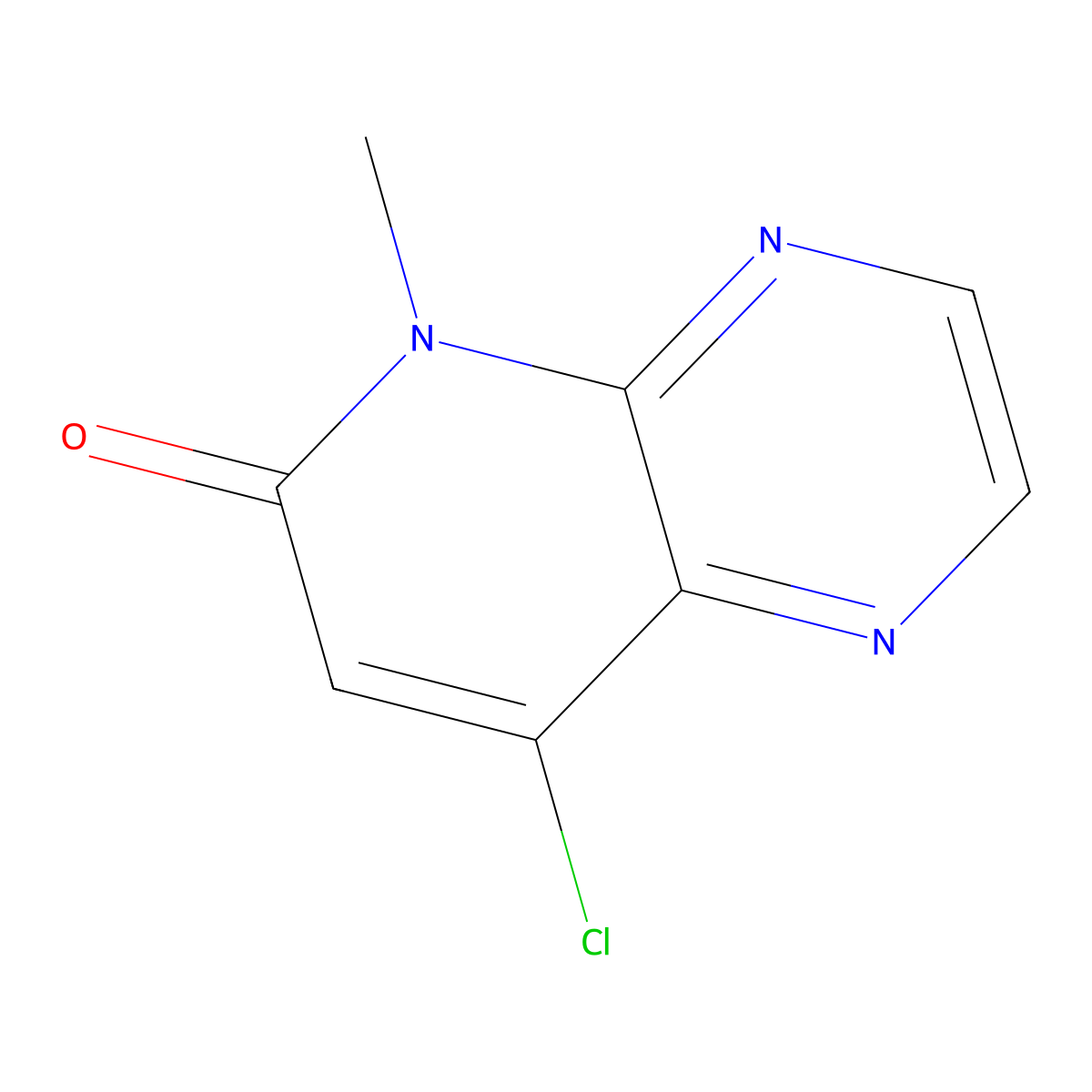 8-Chloro-5-methylpyrido[2,3-b]pyrazin-6(5H)-one molecular structure, CAS 1613289-32-9