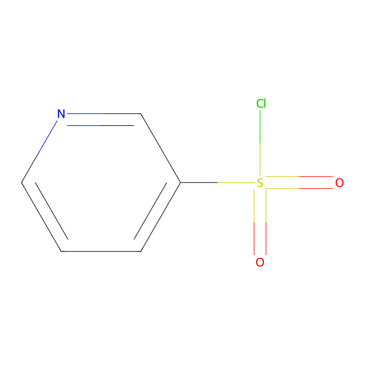 Pyridine-3-sulfonyl chloride molecular structure, CAS 16133-25-8
