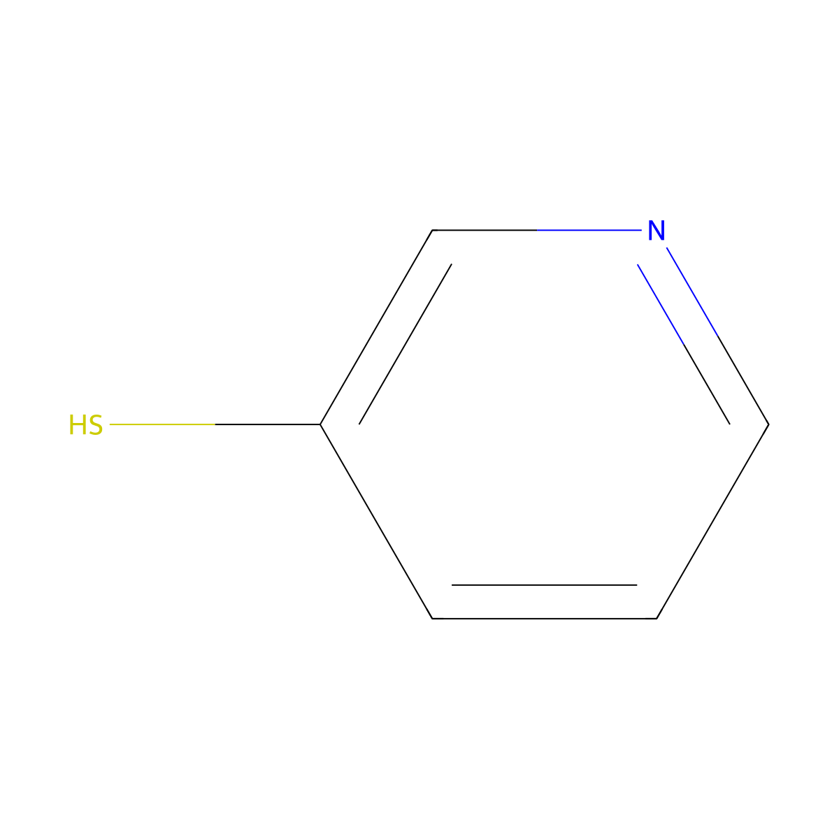 3-Mercaptopyridine molecular structure, CAS 16133-26-9