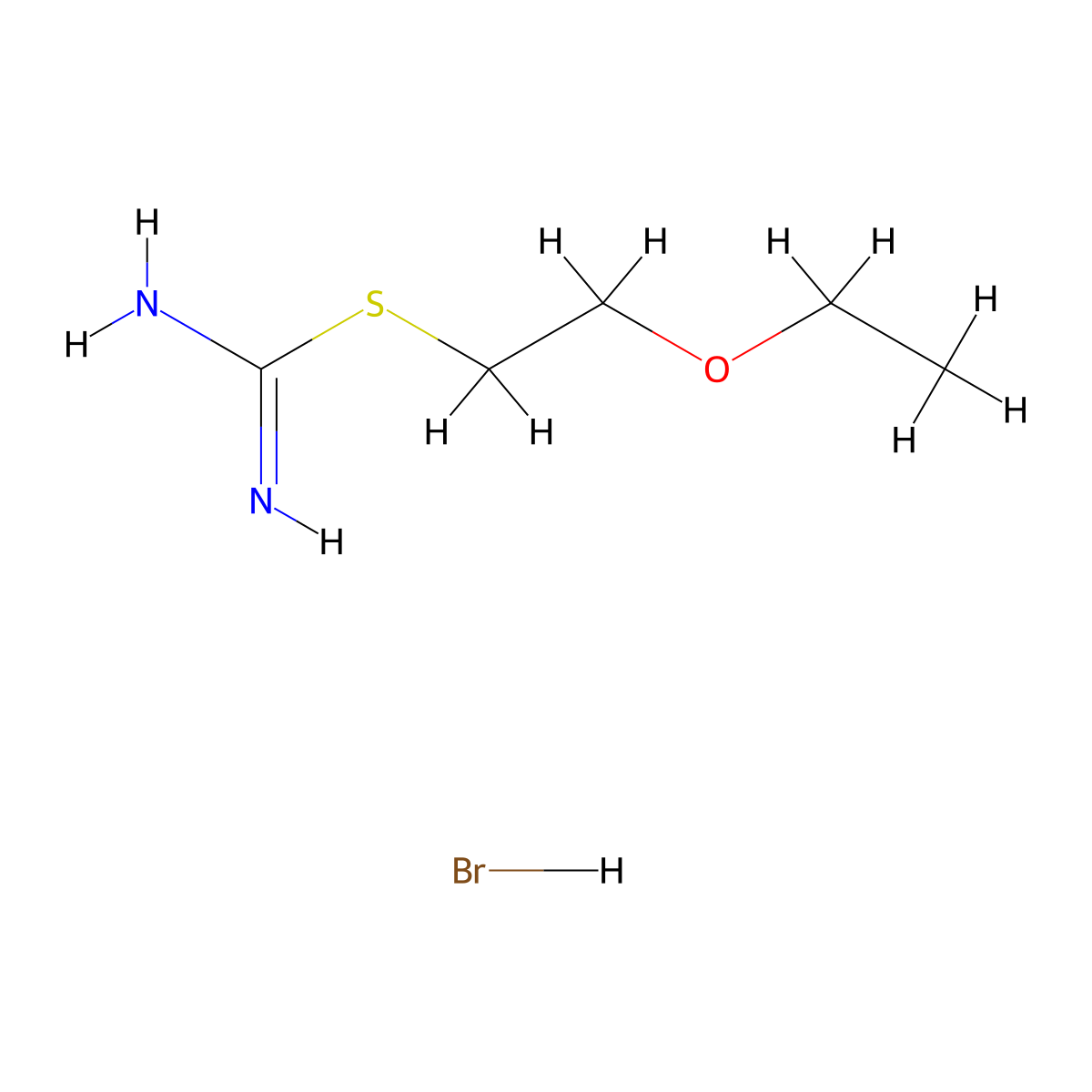 1-(Carbamimidoylsulfanyl)-2-ethoxyethane hydrobromide molecular structure, CAS 161331-39-1