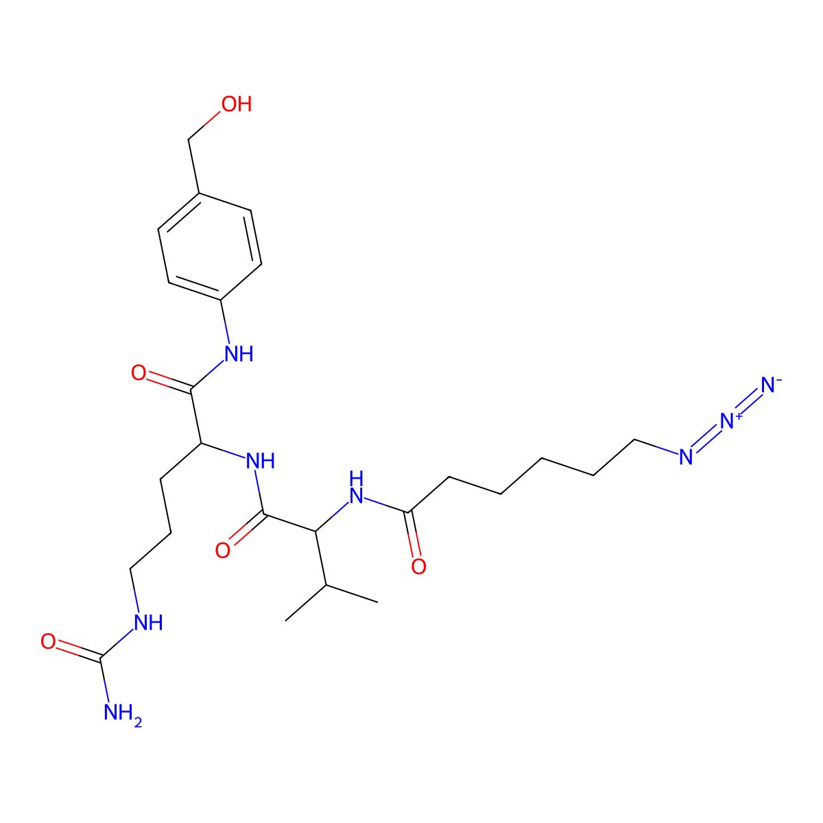 6-Azidohexanoyl-Val-Cit-PAB-PNP molecular structure, CAS 1613321-01-9
