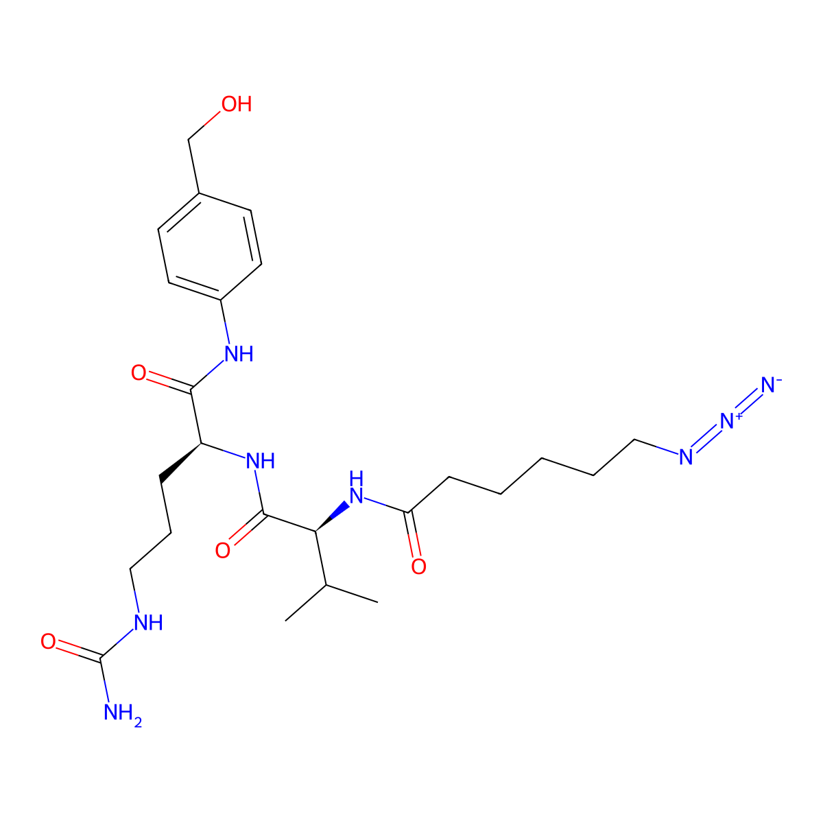 6-Azidohexanoyl-Val-Cit-PAB-PNP molecular structure, CAS 1613321-01-9