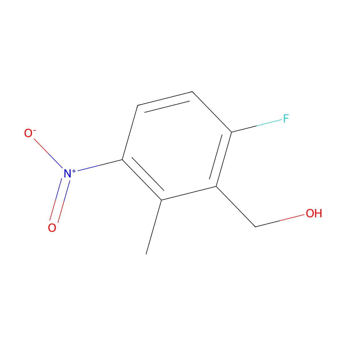 (6-Fluoro-2-methyl-3-nitrophenyl)methanol molecular structure, CAS 1613329-94-4