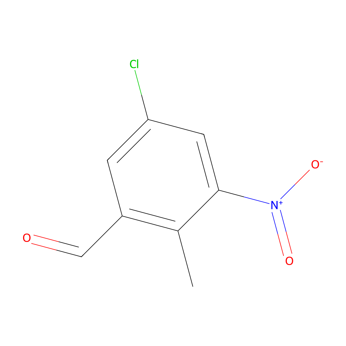 5-Chloro-2-methyl-3-nitrobenzaldehyde molecular structure, CAS 1613329-99-9