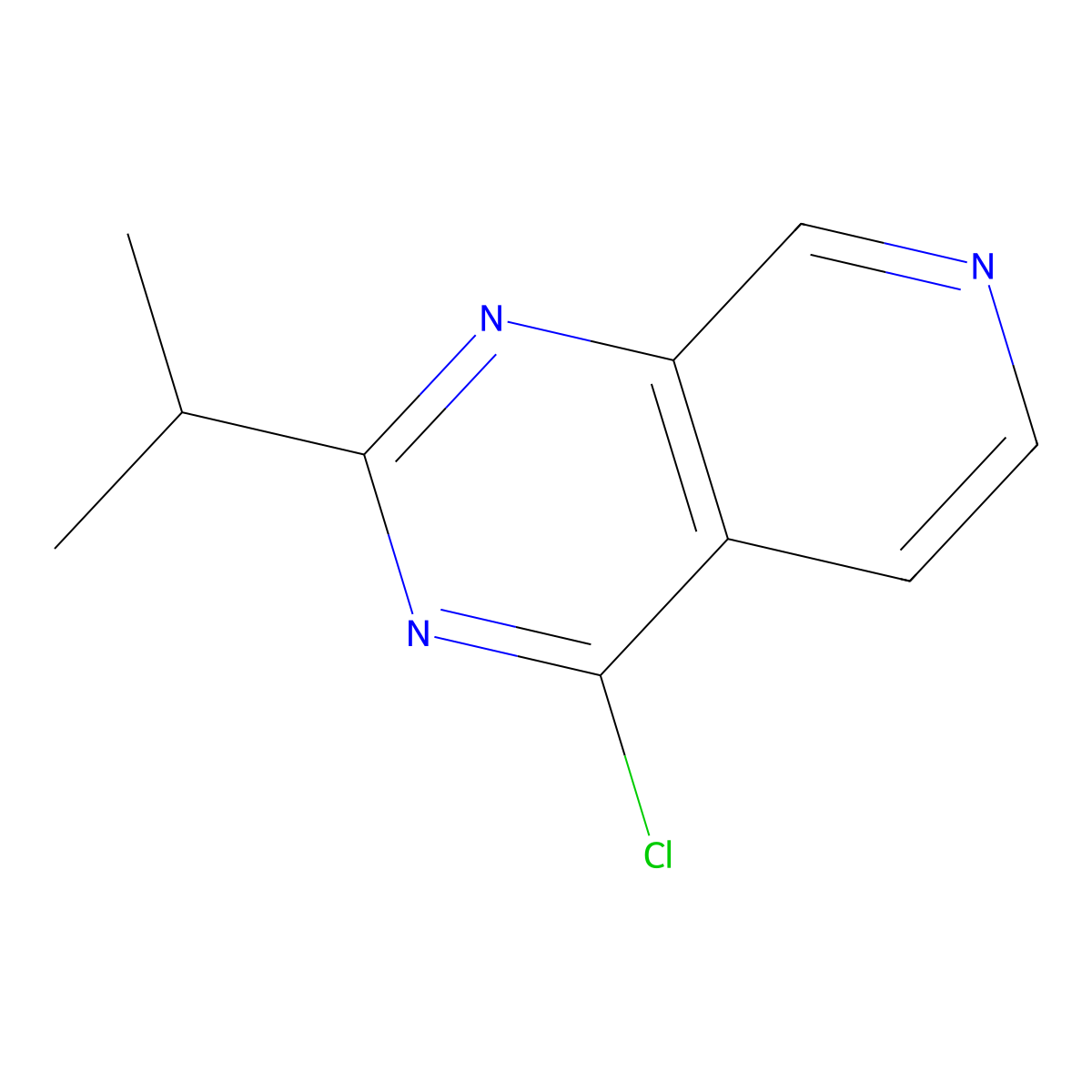 4-Chloro-2-isopropylpyrido[3,4-d]pyrimidine molecular structure, CAS 161333-99-9