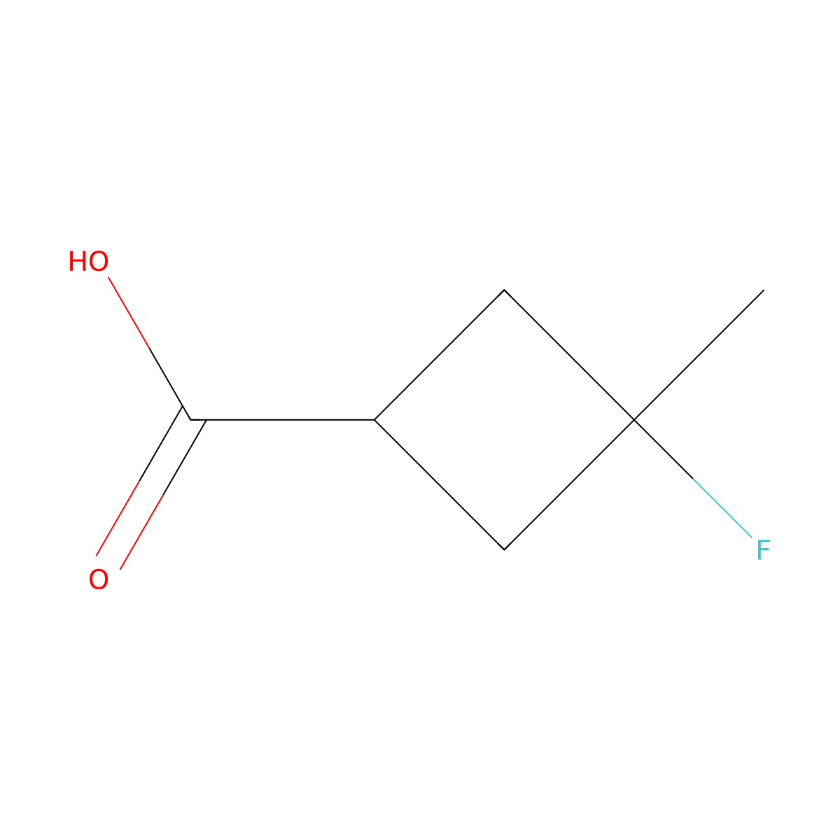 (1s,3r)-3-Fluoro-3-methylcyclobutane-1-carboxylic acid molecular structure, CAS 1613330-60-1