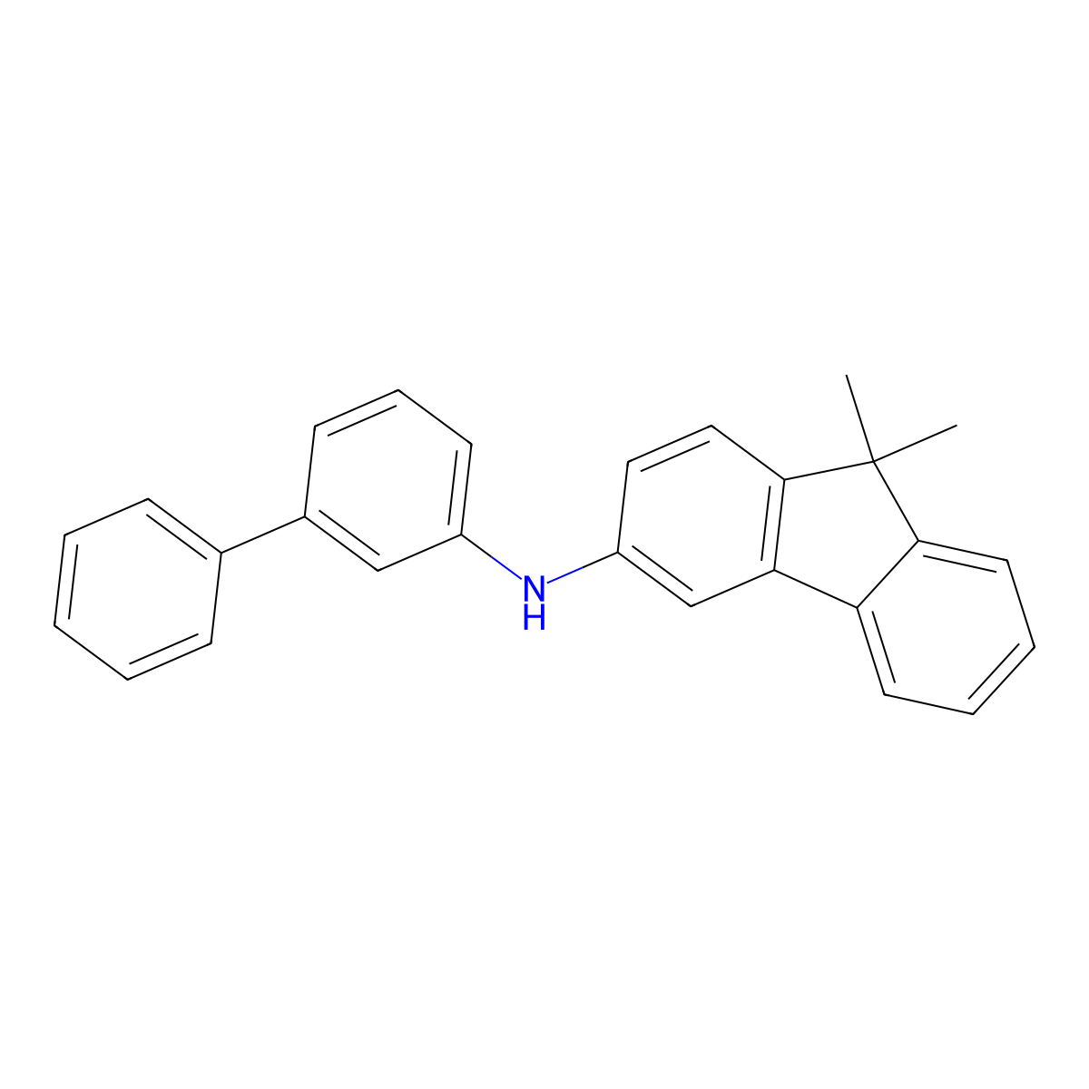 N-([1,1'-Biphenyl]-3-yl)-9,9-dimethyl-9H-fluoren-3-amine molecular structure, CAS 1613331-97-7