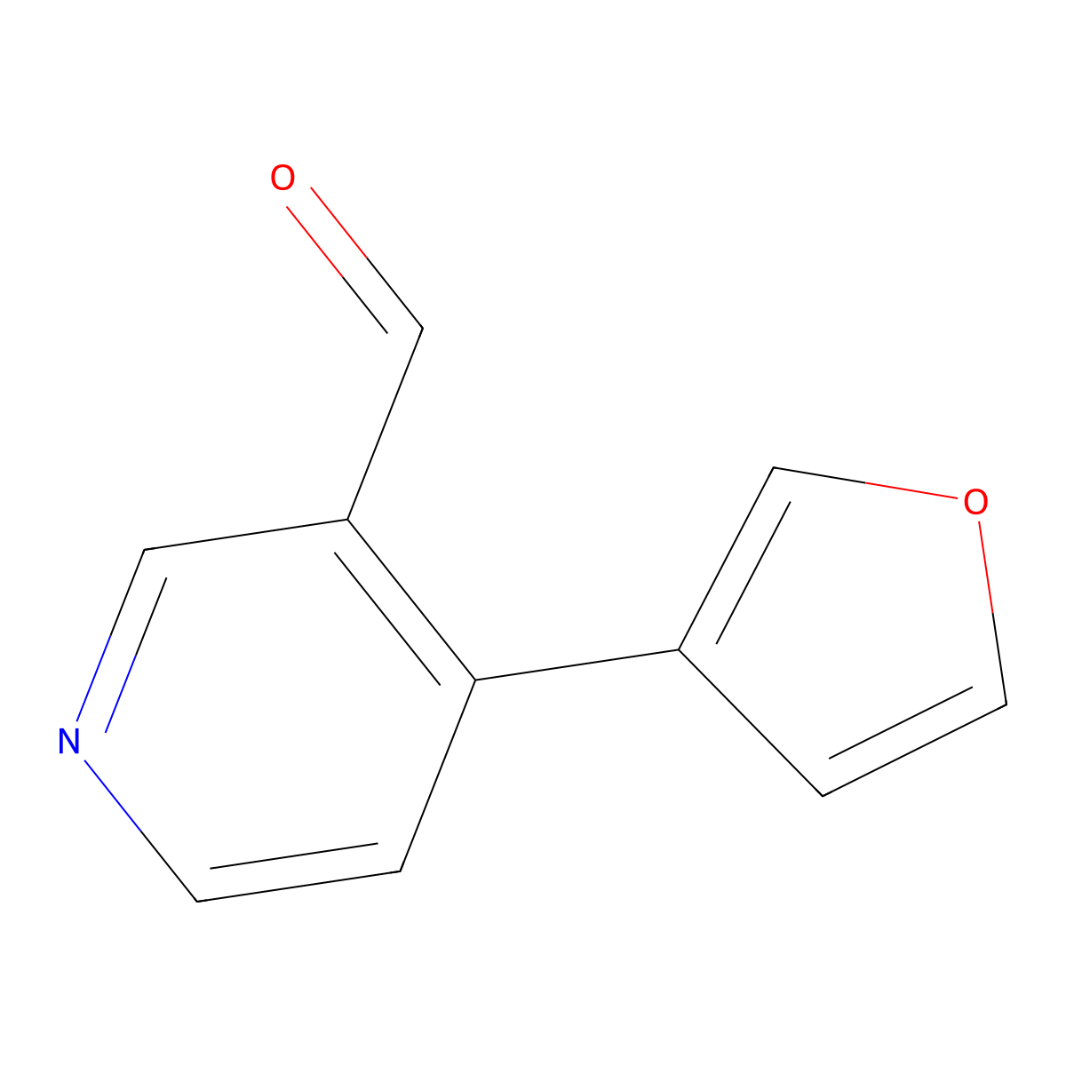 4-(3-Furanyl)-3-pyridinecarboxaldehyde molecular structure, CAS 1613335-27-5