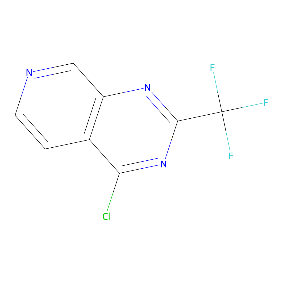 4-Chloro-2-(trifluoromethyl)pyrido[3,4-d]pyrimidine molecular structure, CAS 161334-00-5
