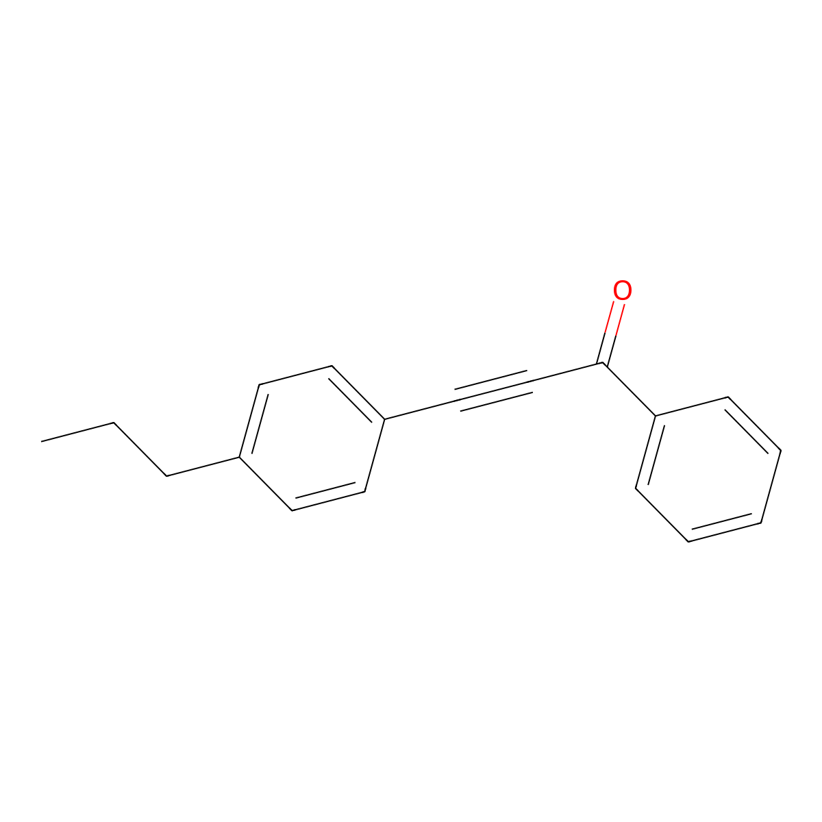 2-Propyn-1-one, 1-phenyl-3-(4-propylphenyl)- molecular structure, CAS 1613380-88-3