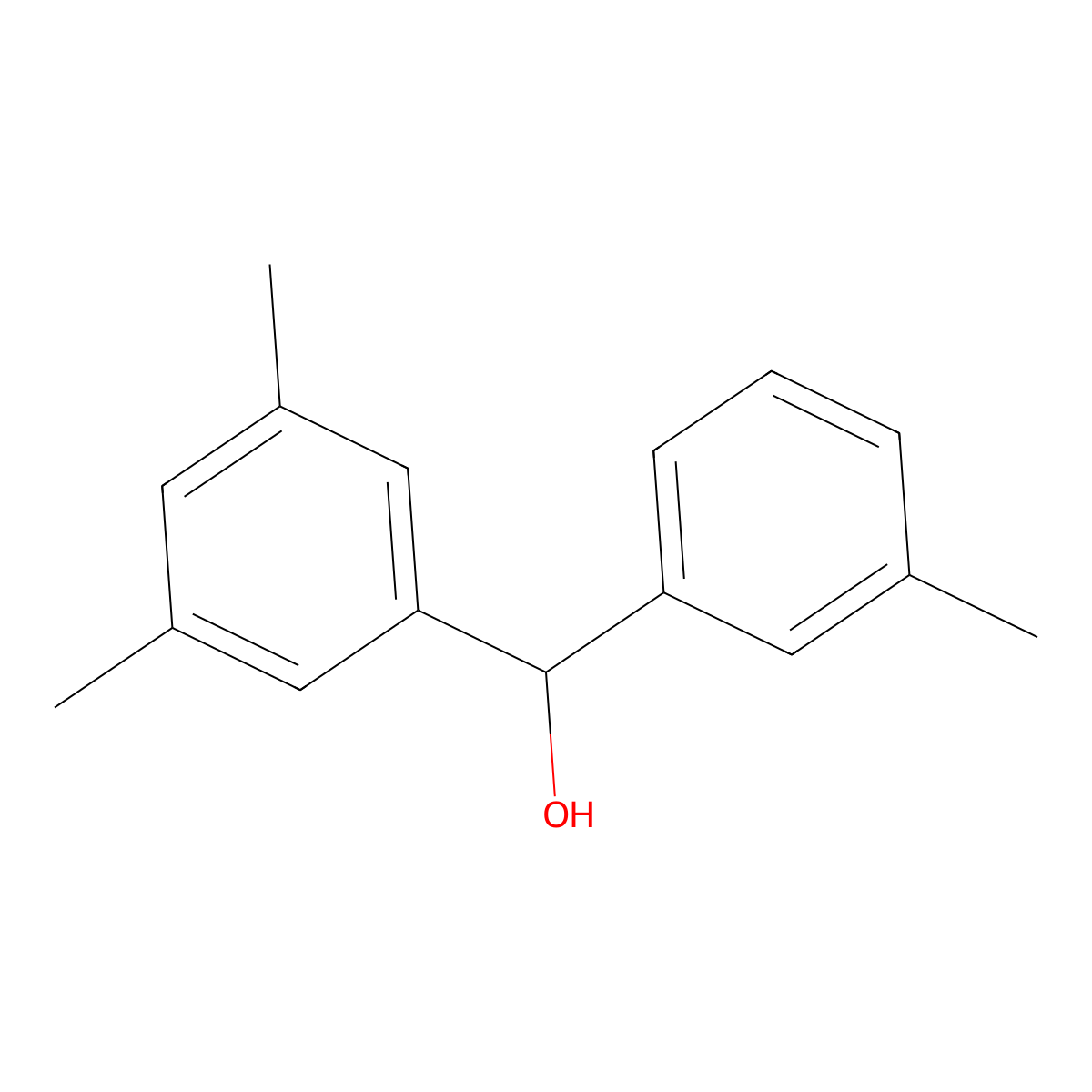 3,3',5-Trimethylbenzhydrol molecular structure, CAS 16134-72-8