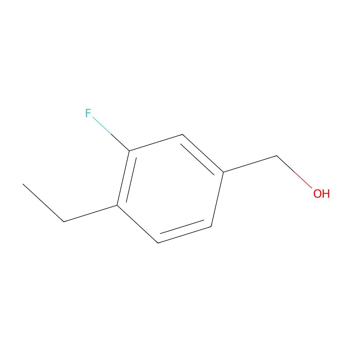 (4-Ethyl-3-fluorophenyl)methanol molecular structure, CAS 1613412-74-0