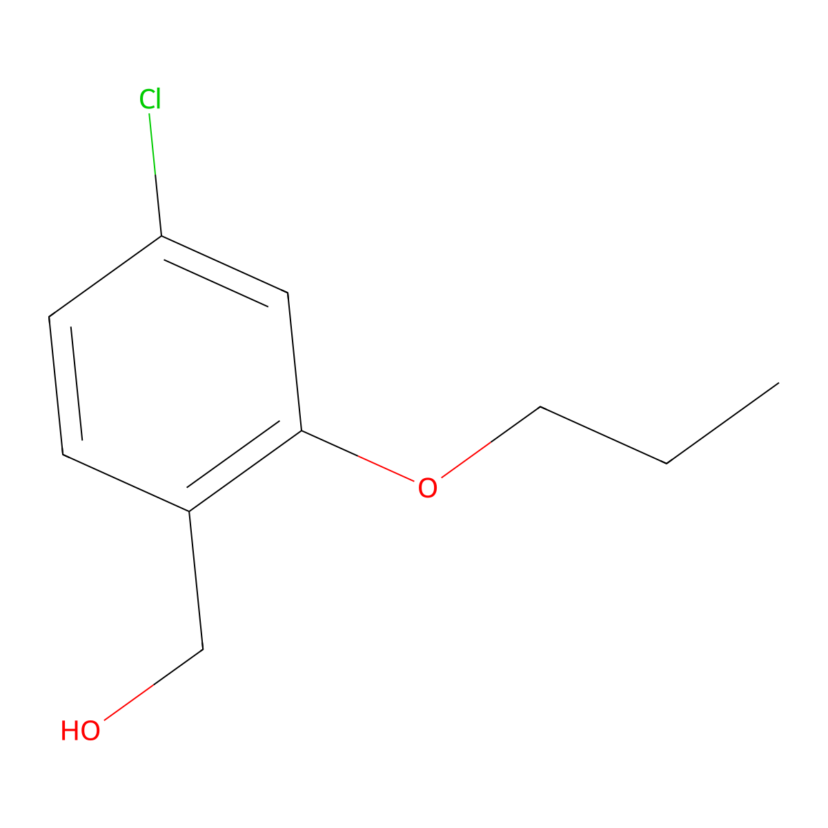 (4-Chloro-2-propoxyphenyl)methanol molecular structure, CAS 1613412-81-9
