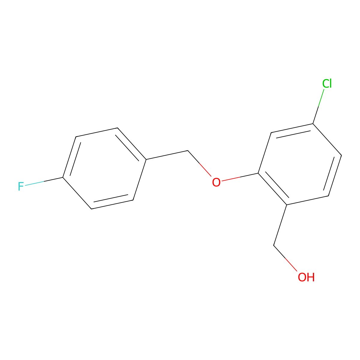 [4-Chloro-2-[(4-fluorophenyl)methoxy]phenyl]methanol molecular structure, CAS 1613413-04-9