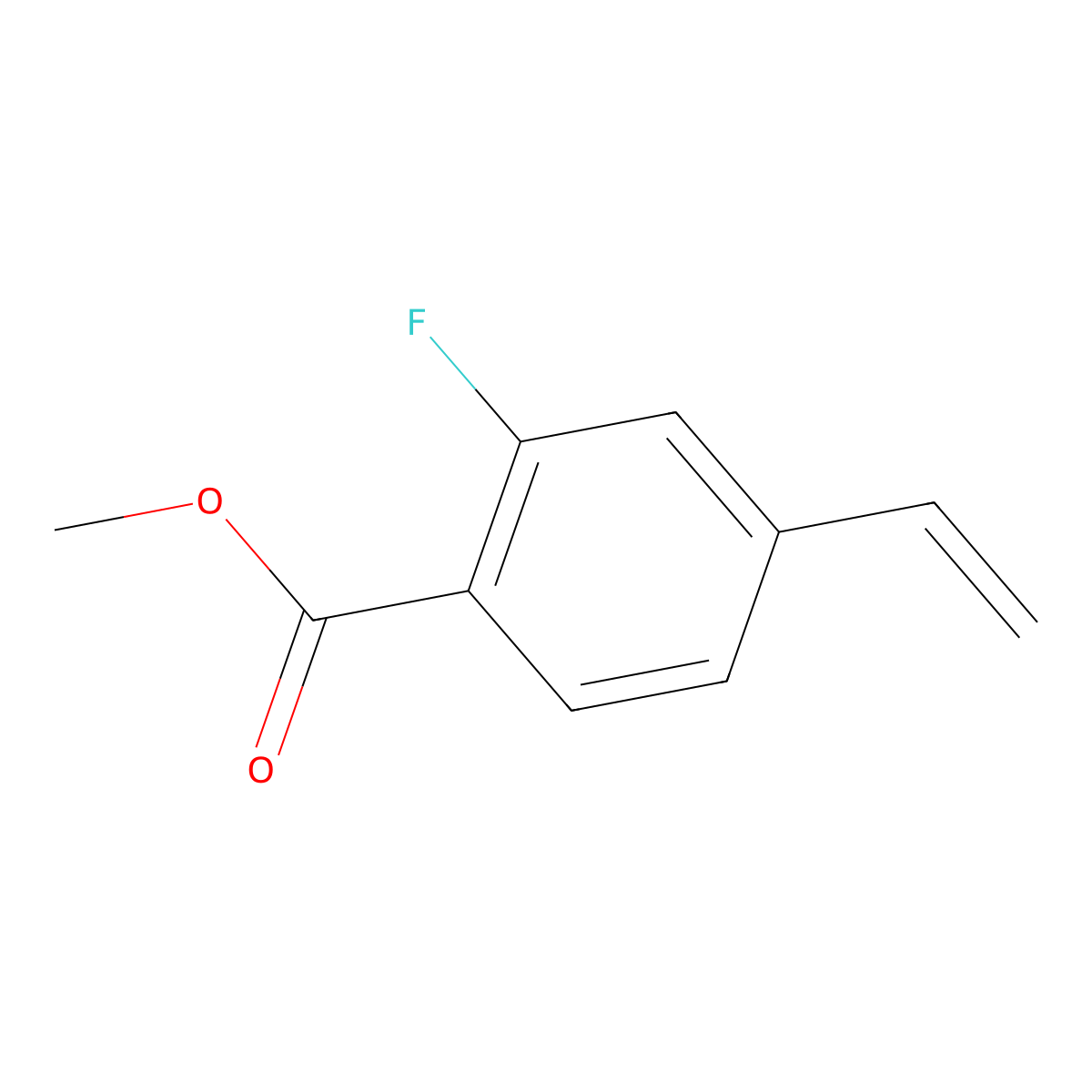 Methyl 2-fluoro-4-vinylbenzoate molecular structure, CAS 1613413-61-8