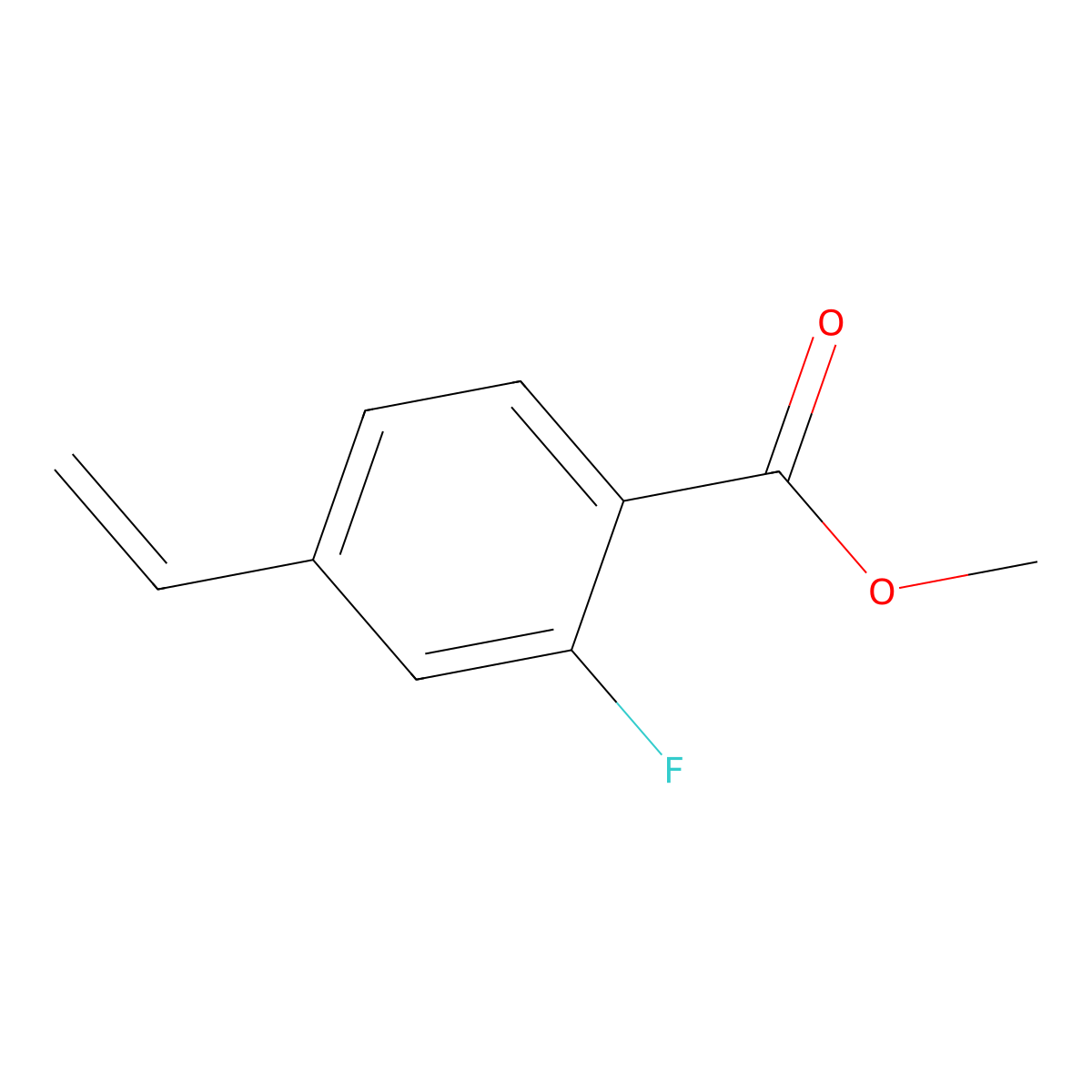 Methyl 2-fluoro-4-vinylbenzoate molecular structure, CAS 1613413-61-8