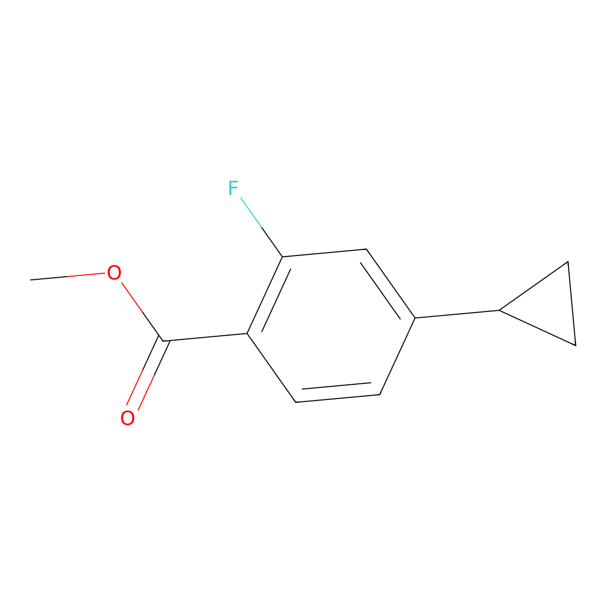 Methyl 4-cyclopropyl-2-fluorobenzoate molecular structure, CAS 1613413-65-2