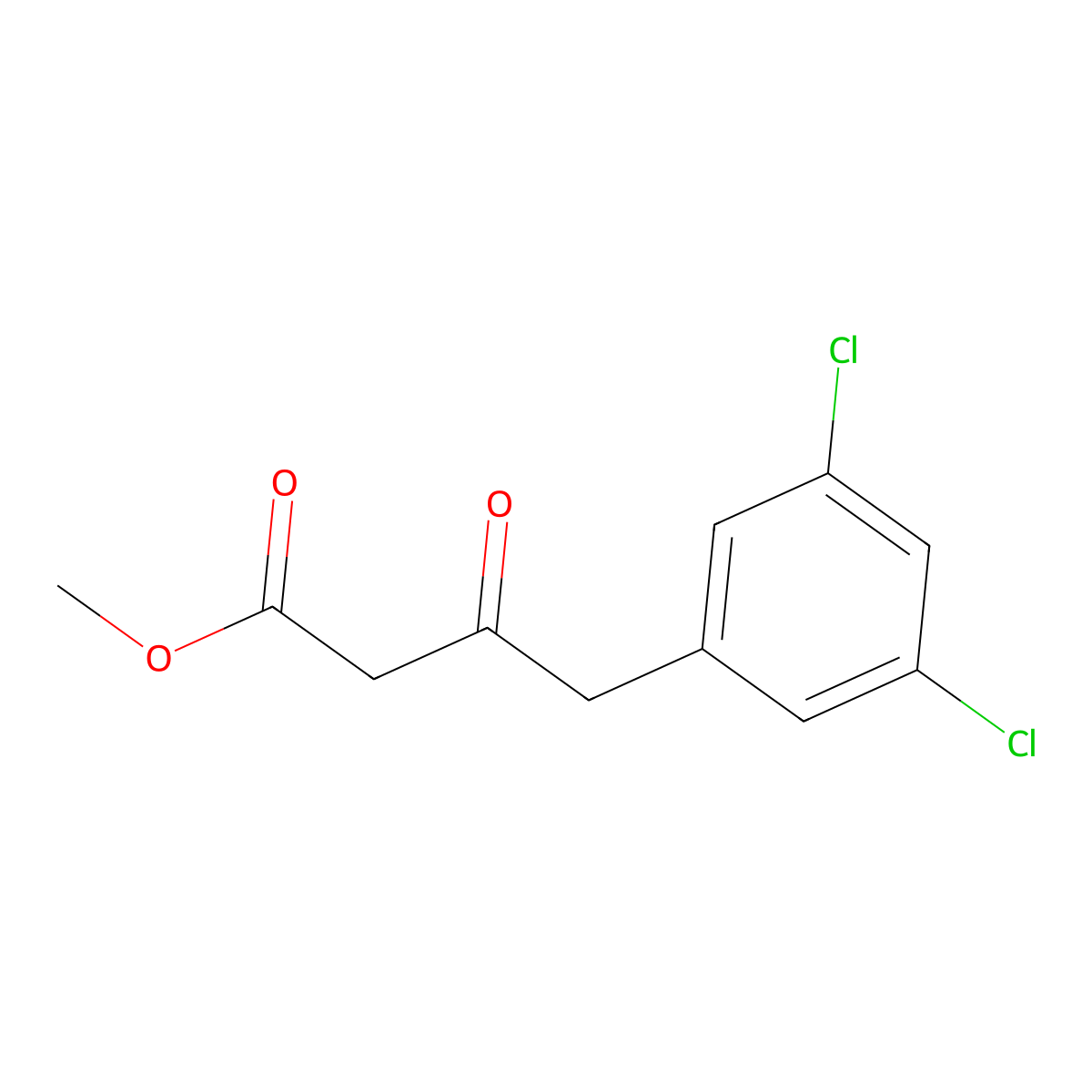 Methyl 4-(3,5-dichlorophenyl)-3-oxobutanoate molecular structure, CAS 1613413-89-0