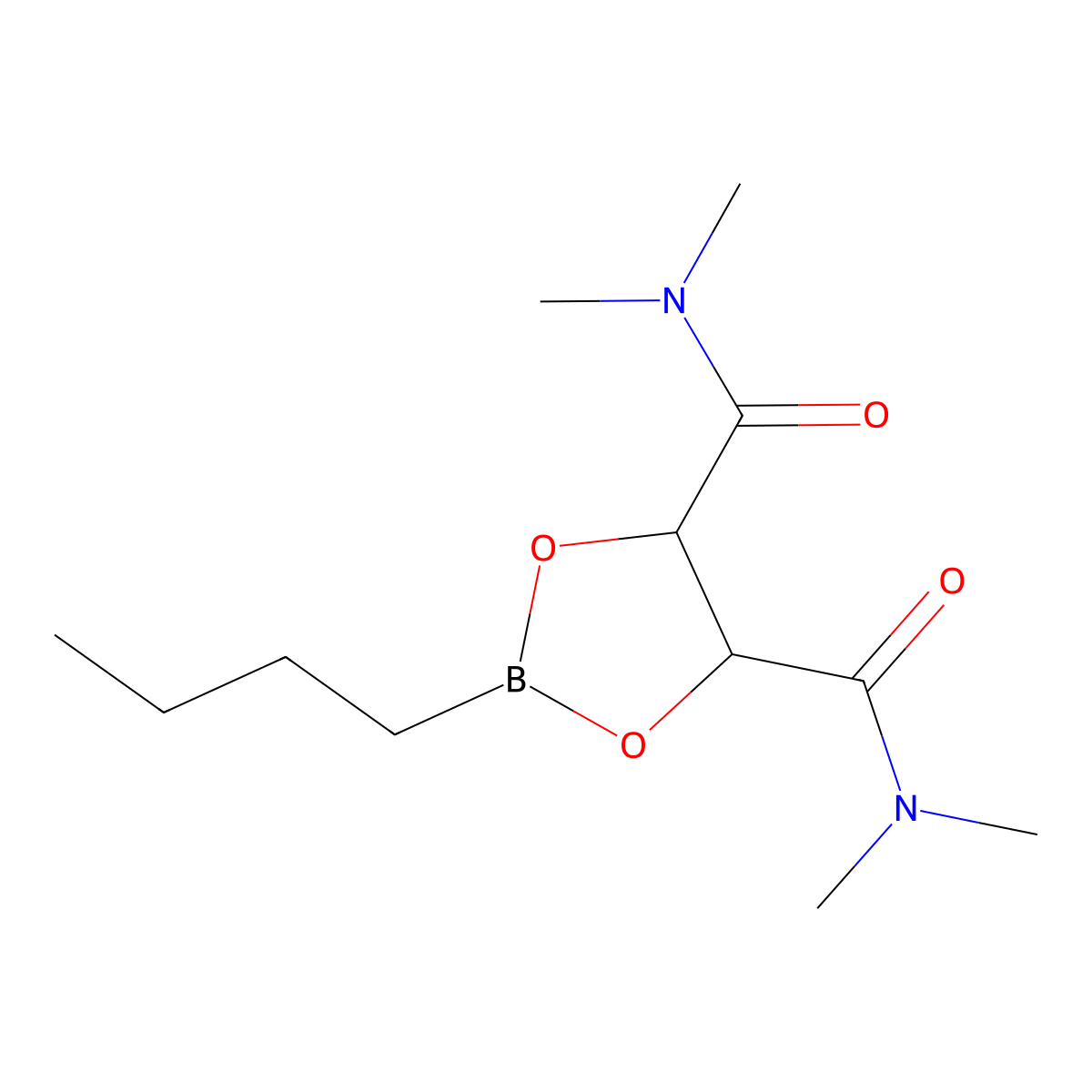 (4S,5S)-2-Butyl-N~4~,N~4~,N~5~,N~5~-tetramethyl-1,3,2-dioxaborolane-4,5-dicarboxamide molecular structure, CAS 161344-84-9