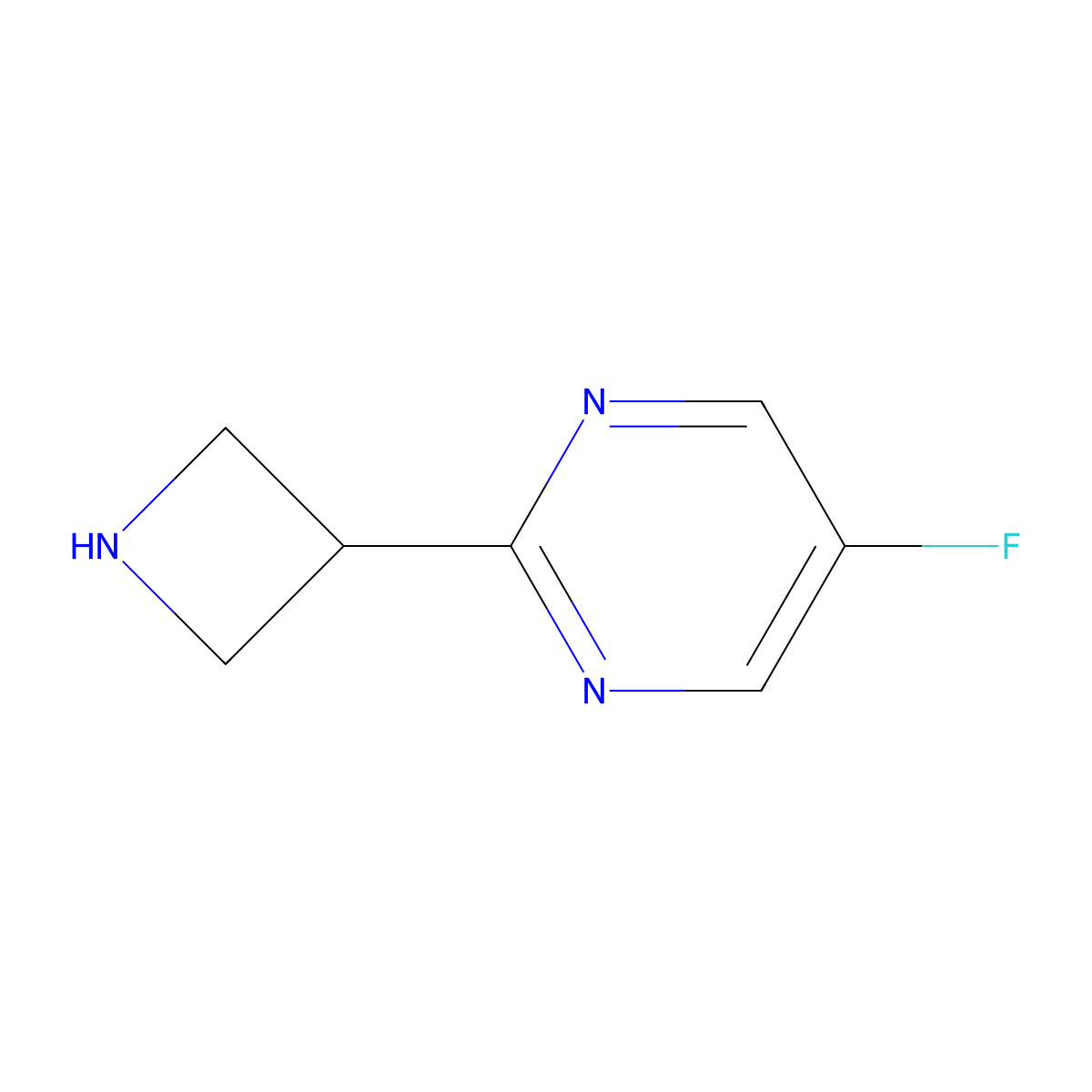 2-(3-Azetidinyl)-5-fluoropyrimidine molecular structure, CAS 1613444-33-9