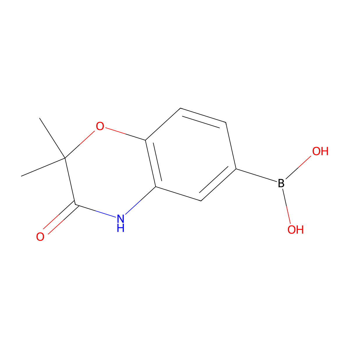 2,2-Dimethyl-3-oxo-3,4-dihydro-2H-benzo[b][1,4]oxazine-6-boronic Acid molecular structure, CAS 1613450-45-5