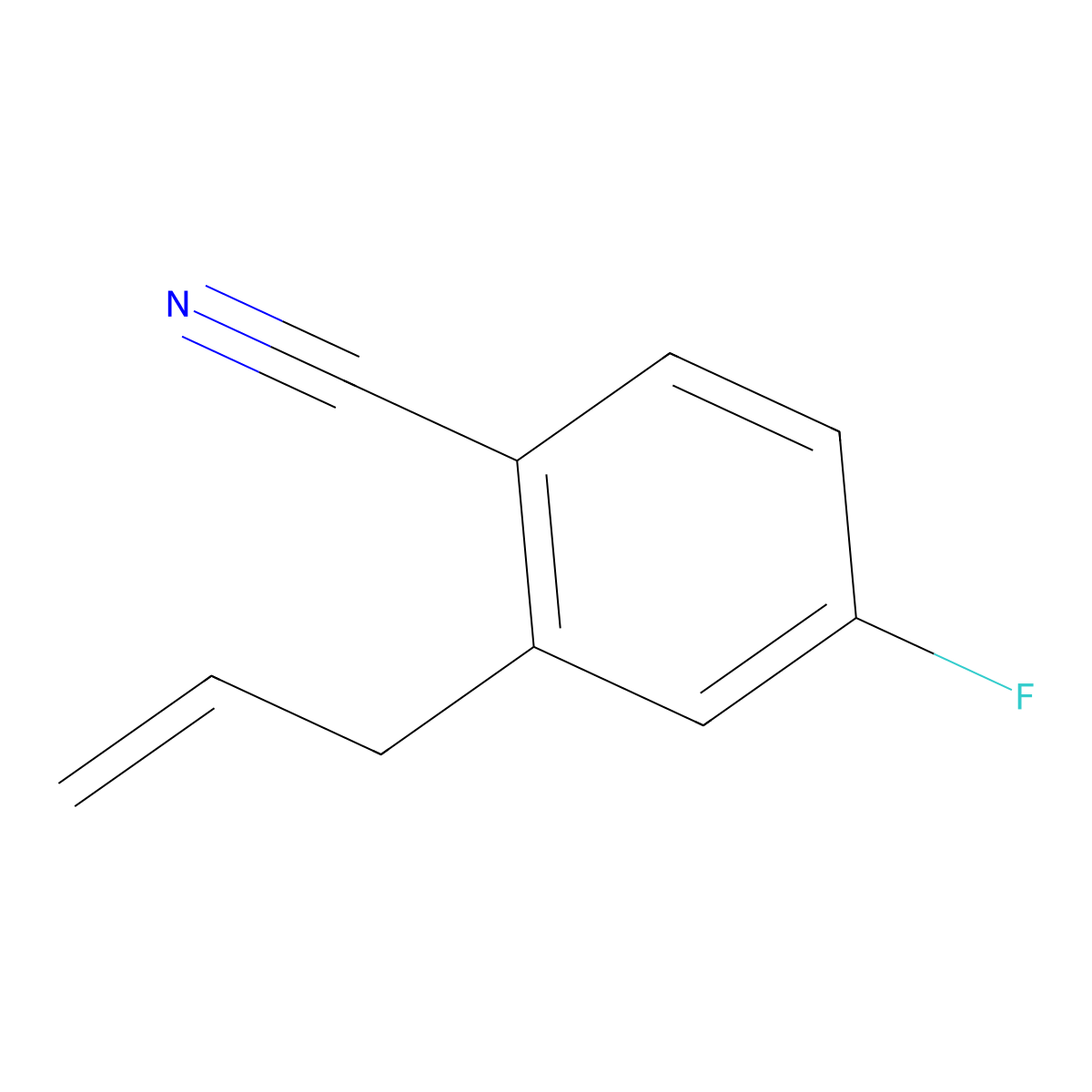 4-Fluoro-2-(prop-2-en-1-yl)benzonitrile molecular structure, CAS 1613457-88-7