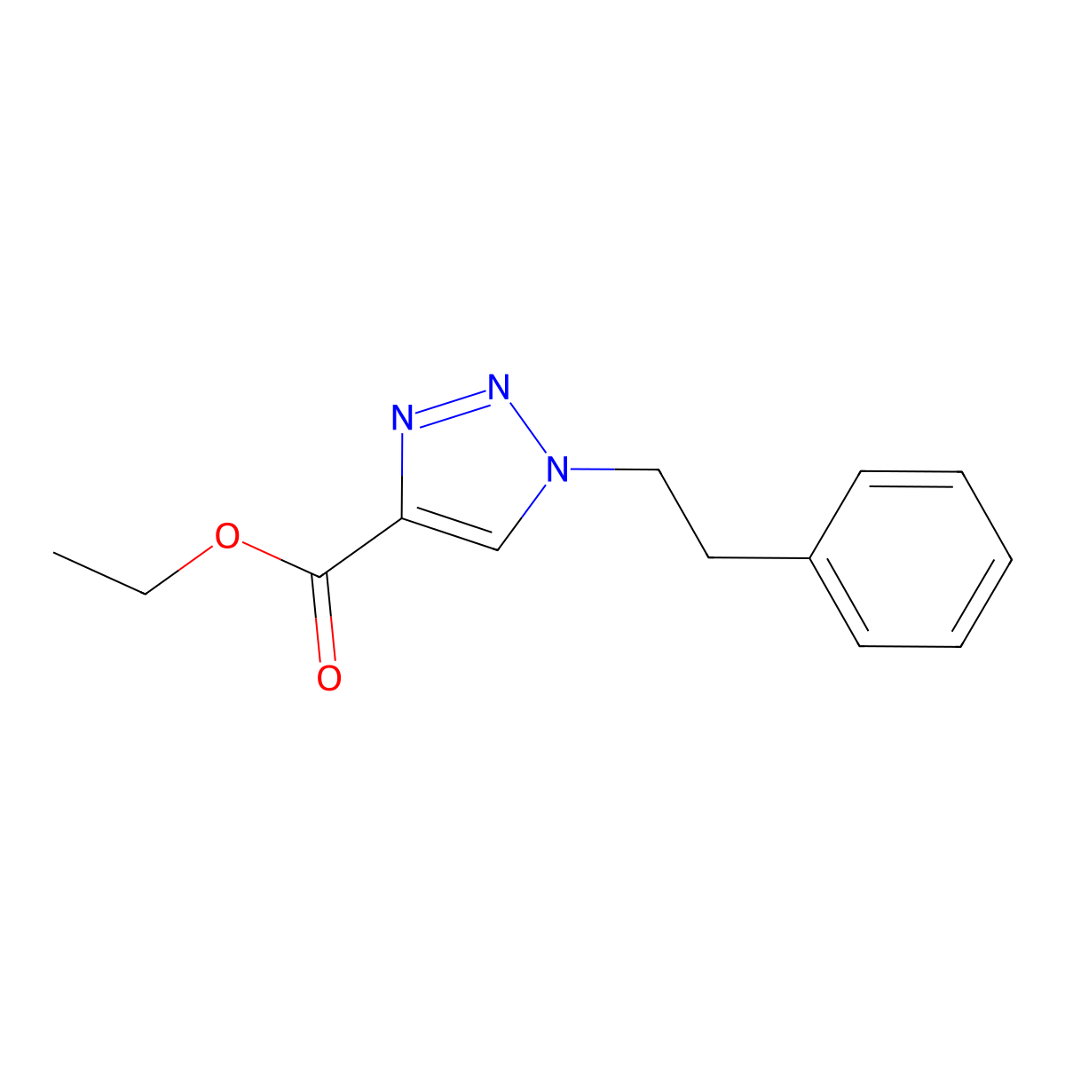 ethyl 1-(2-phenylethyl)-1H-1,2,3-triazole-4-carboxylate molecular structure, CAS 1613457-99-0