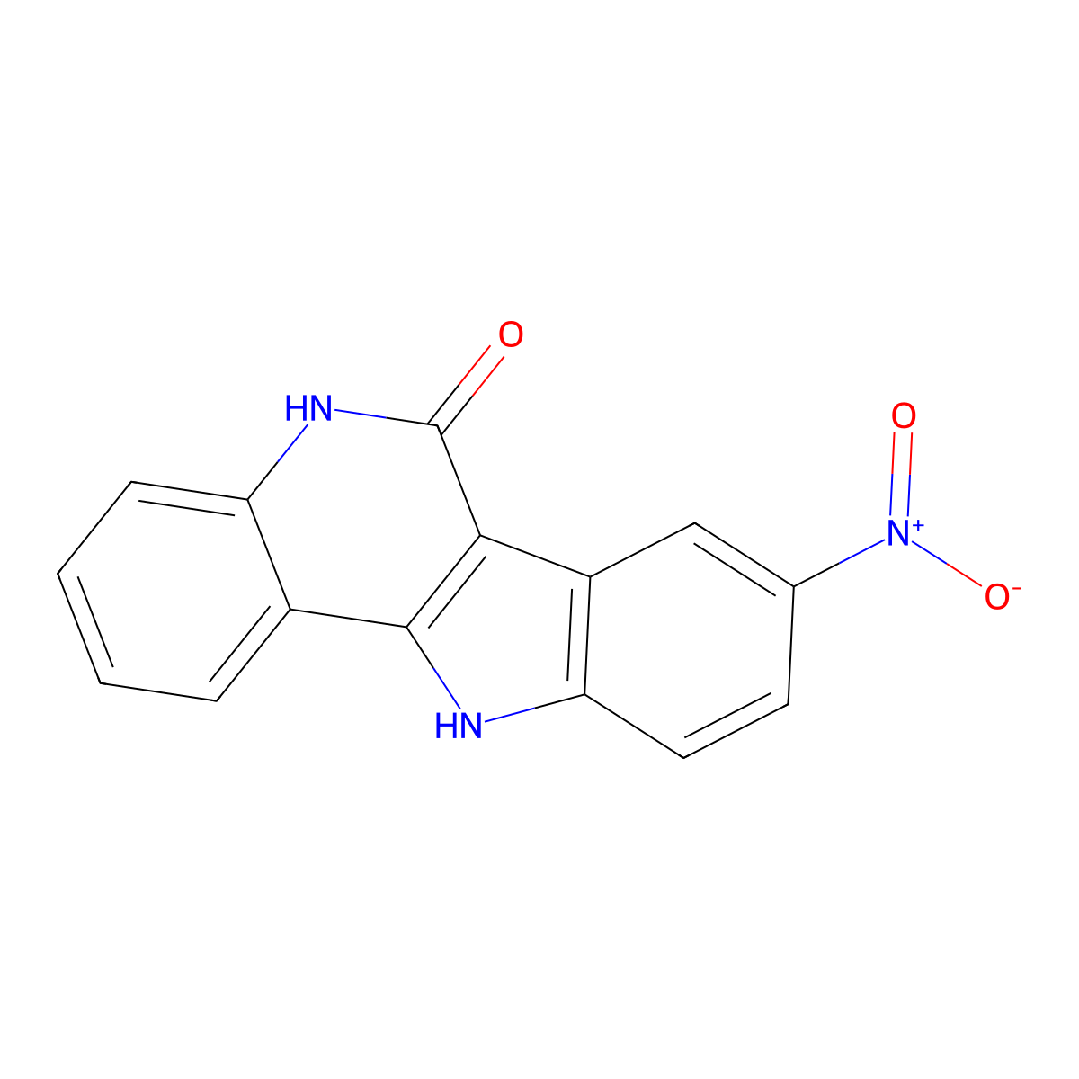 8-Nitro-5H-indolo[3,2-c]quinolin-6(11H)-one molecular structure, CAS 1613469-04-7
