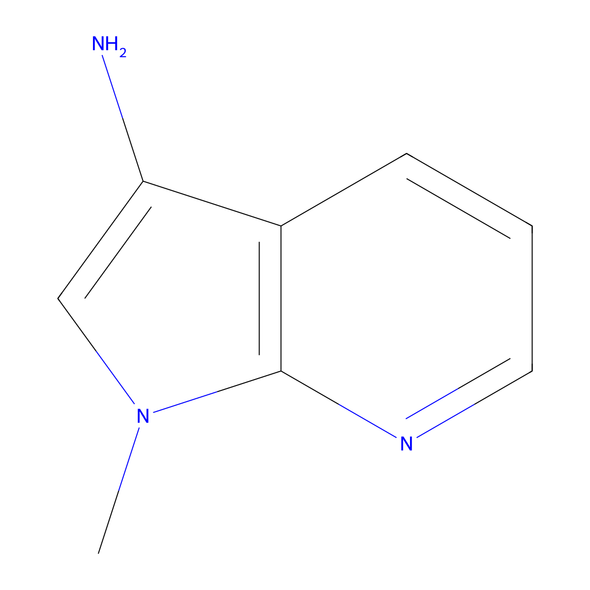 1-methyl-1H-pyrrolo[2,3-b]pyridin-3-amine molecular structure, CAS 1613516-54-3