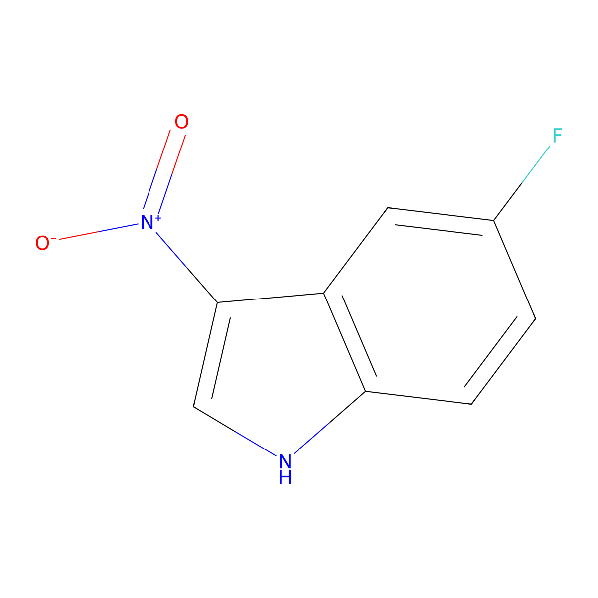 5-fluoro-3-nitro-1H-indole molecular structure, CAS 1613516-83-8