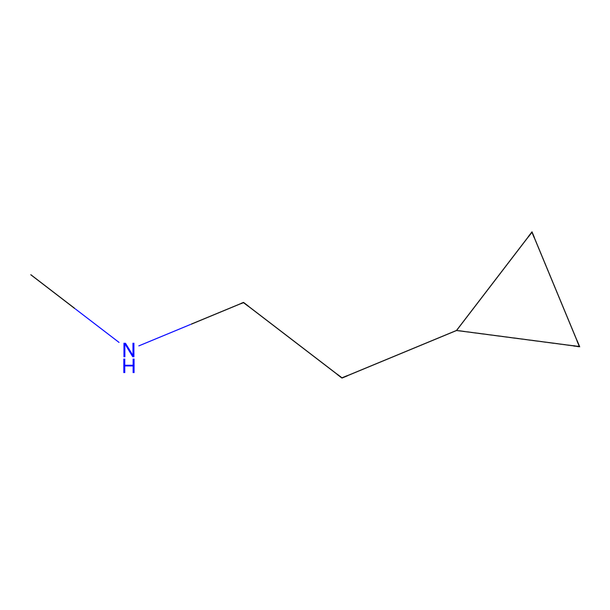 (2-Cyclopropylethyl)(methyl)amine molecular structure, CAS 161353-92-0