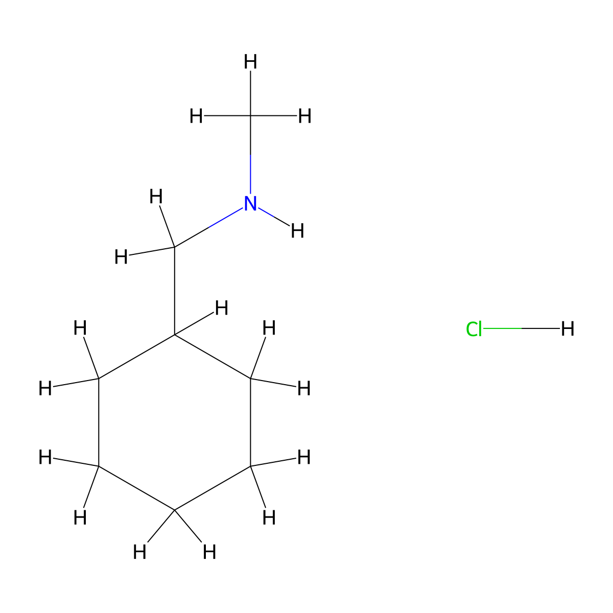 (Cyclohexylmethyl)(methyl)amine hydrochloride molecular structure, CAS 161353-93-1