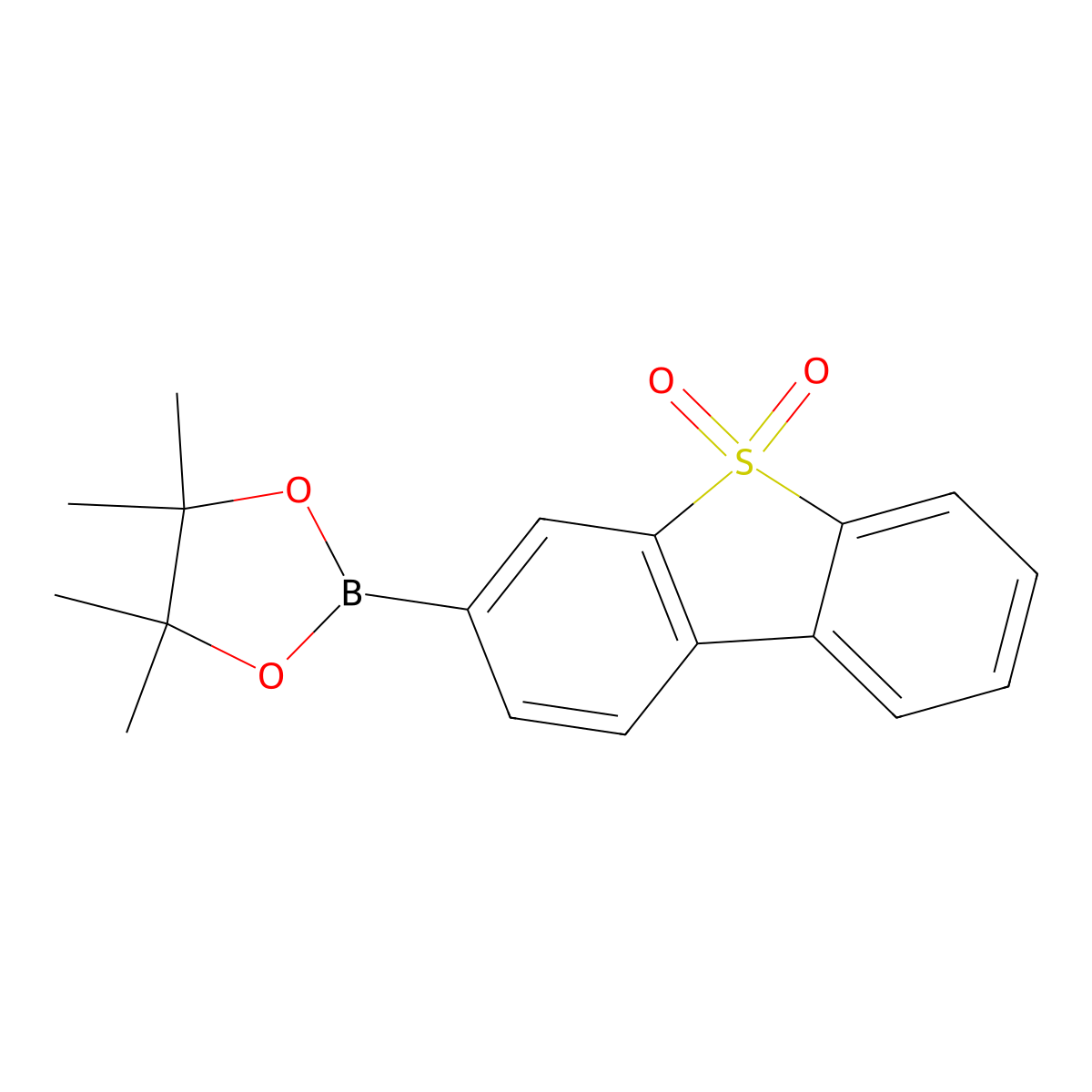 3-(4,4,5,5-Tetramethyl-1,3,2-dioxaborolan-2-yl)dibenzo[b,d]thiophene 5,5-dioxide molecular structure, CAS 1613545-01-9