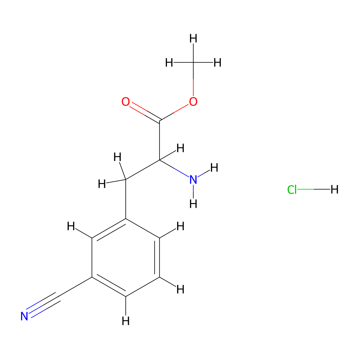 3-Cyano-DL-phenylalanine methyl ester hydrochloride molecular structure, CAS 161357-88-6