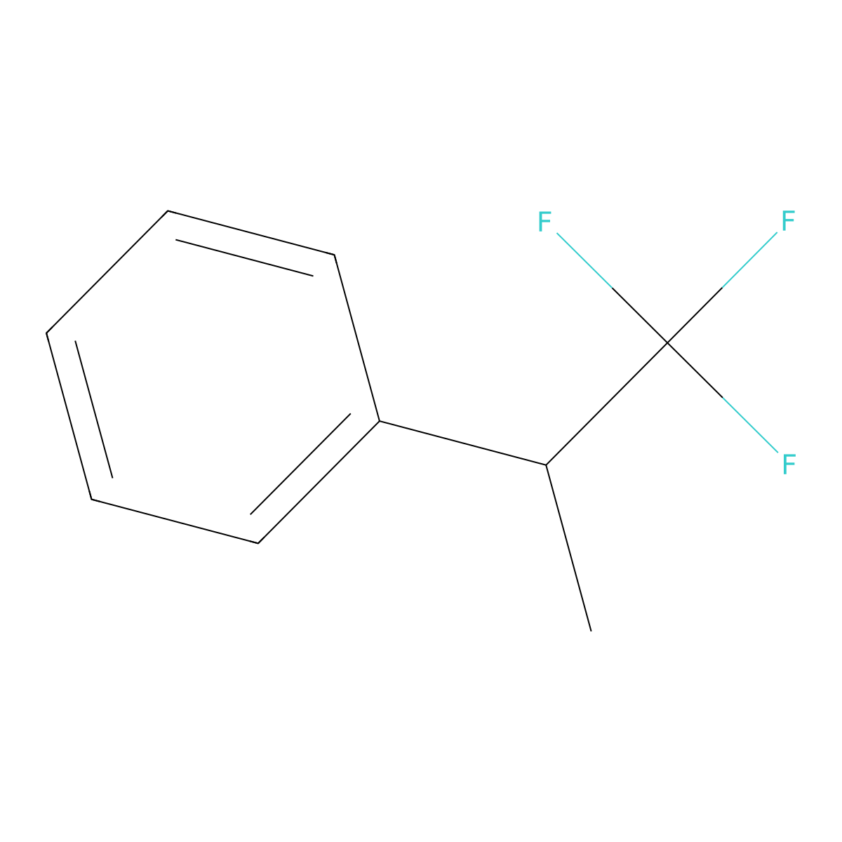 (2,2,2-Trifluoro-1-methylethyl)benzene molecular structure, CAS 161361-16-6