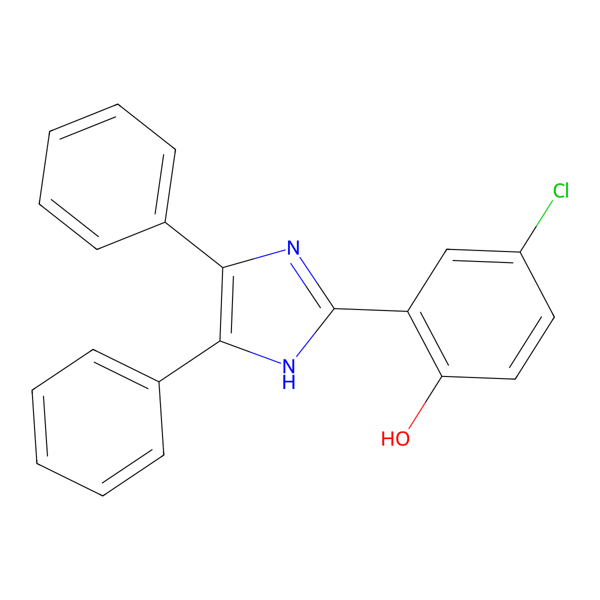 4-Chloro-6-(4,5-diphenyl-1,3-dihydro-2H-imidazol-2-ylidene)cyclohexa-2,4-dien-1-one molecular structure, CAS 161368-41-8