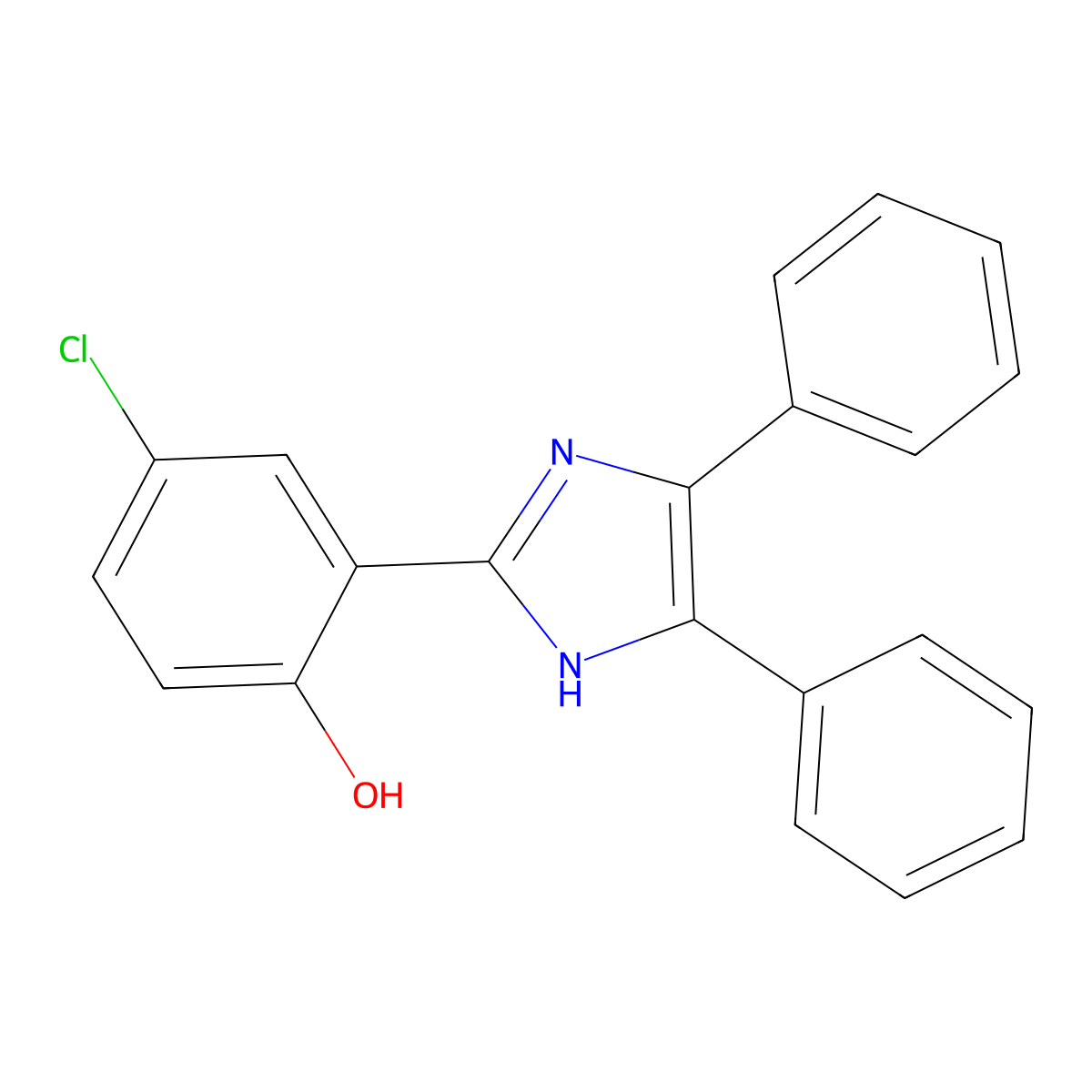 4-Chloro-6-(4,5-diphenyl-1,3-dihydro-2H-imidazol-2-ylidene)cyclohexa-2,4-dien-1-one molecular structure, CAS 161368-41-8