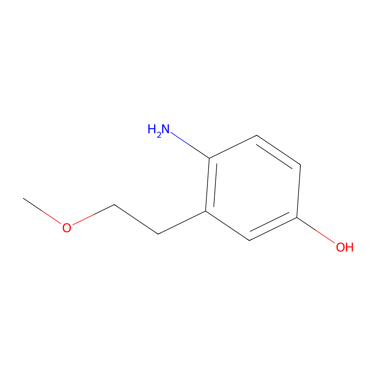 4-Amino-3-(2-methoxyethyl)phenol molecular structure, CAS 161368-65-6