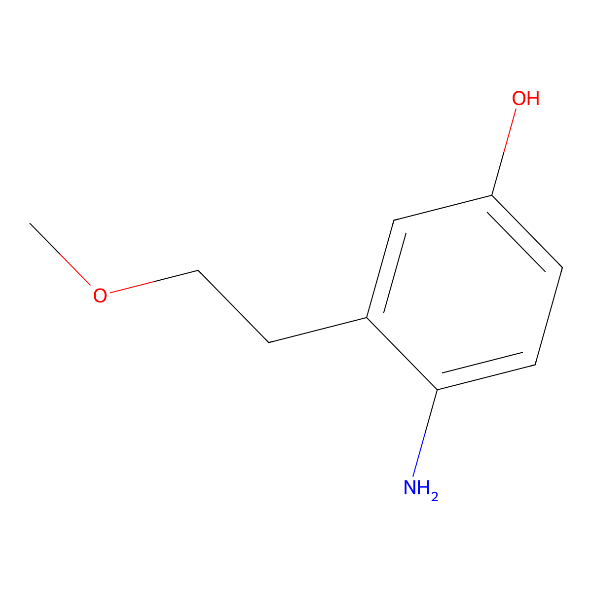 4-Amino-3-(2-methoxyethyl)phenol molecular structure, CAS 161368-65-6