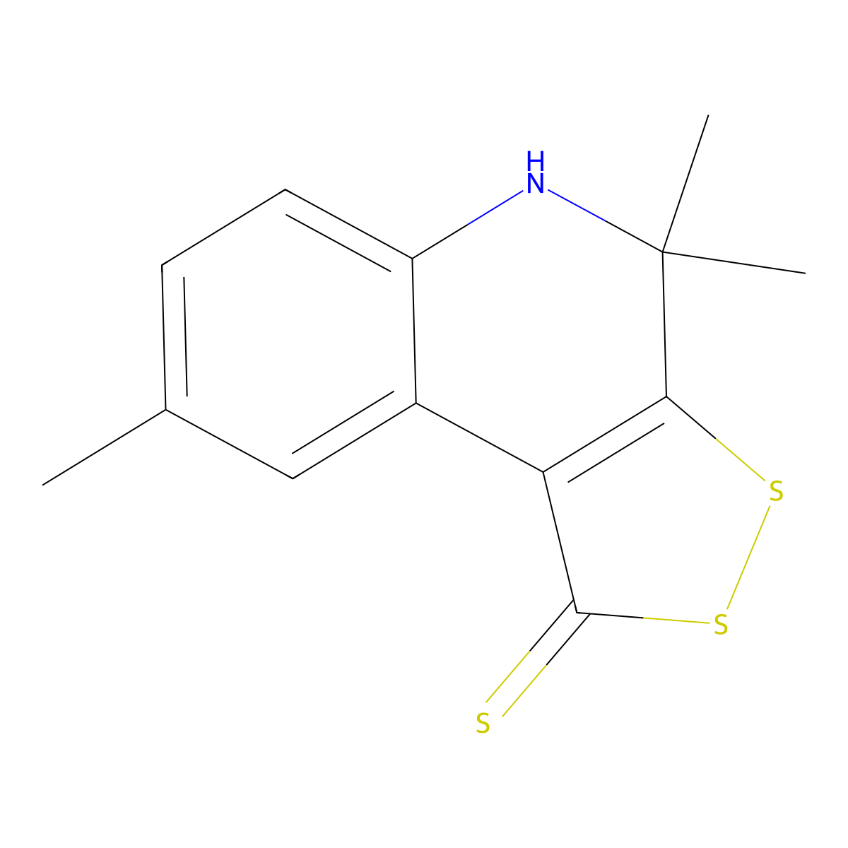 4,4,8-Trimethyl-4,5-dihydro-1H-[1,2]dithiolo[3,4-c]quinoline-1-thione molecular structure, CAS 161370-60-1