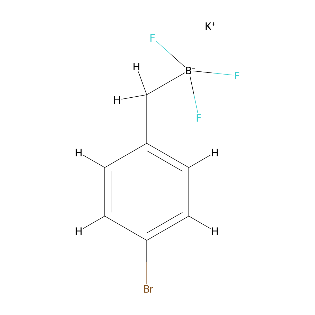 Potassium [(4-bromophenyl)methyl]trifluoroboranuide molecular structure, CAS 1613714-31-0