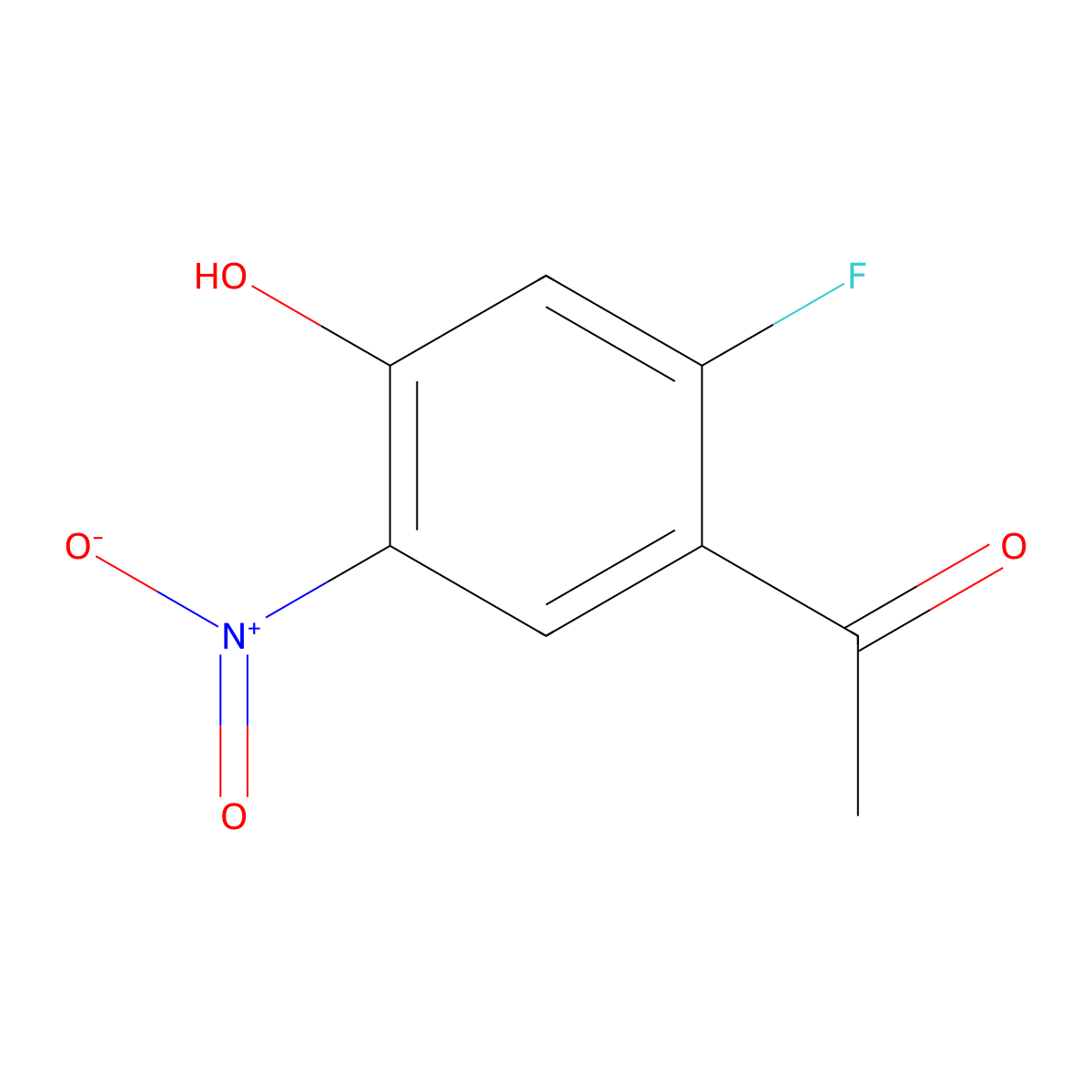 1-(2-Fluoro-4-hydroxy-5-nitro-phenyl)-ethanone molecular structure, CAS 1613720-24-3