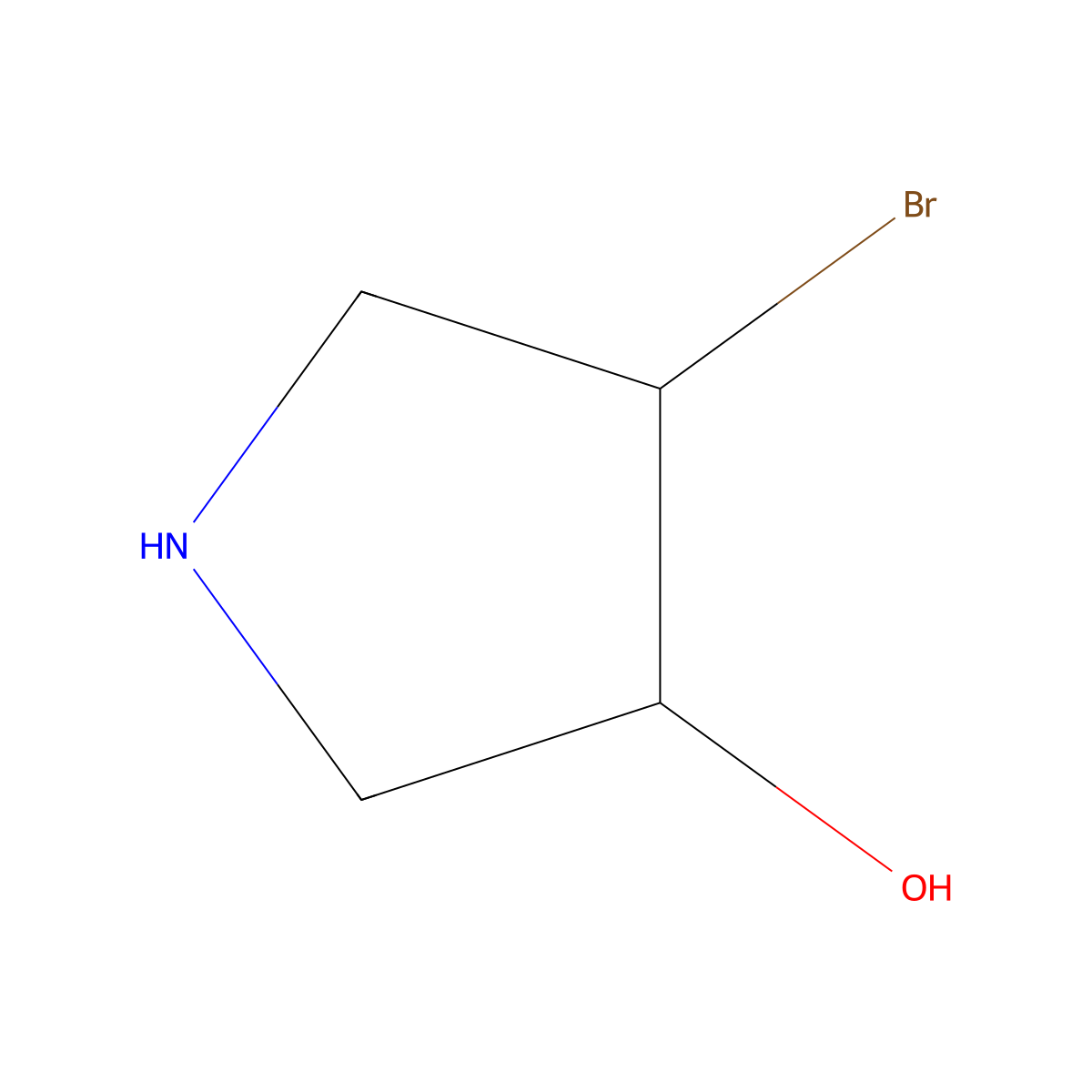 4-Bromopyrrolidin-3-ol molecular structure, CAS 1613728-84-9